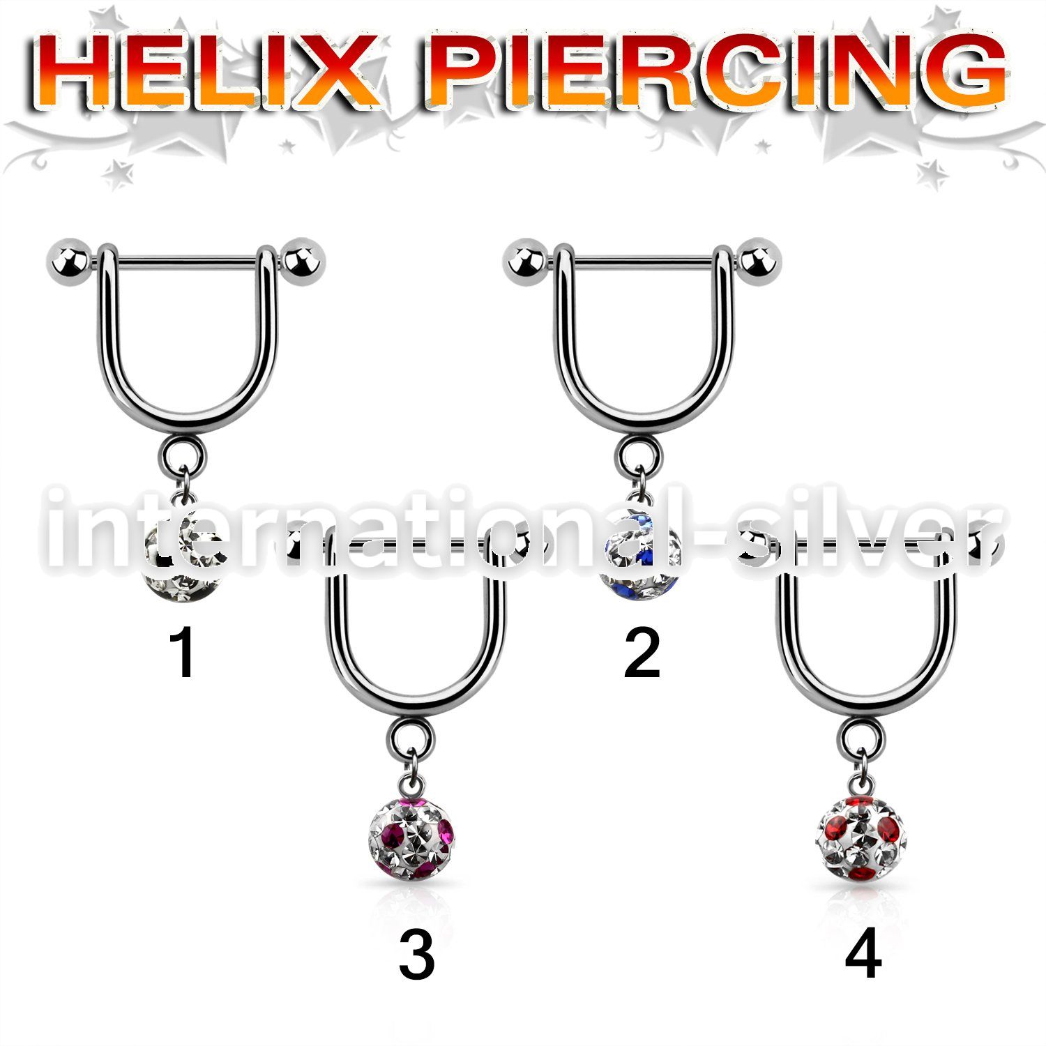 heuafr5 micro curved barbells surgical steel 316l helix