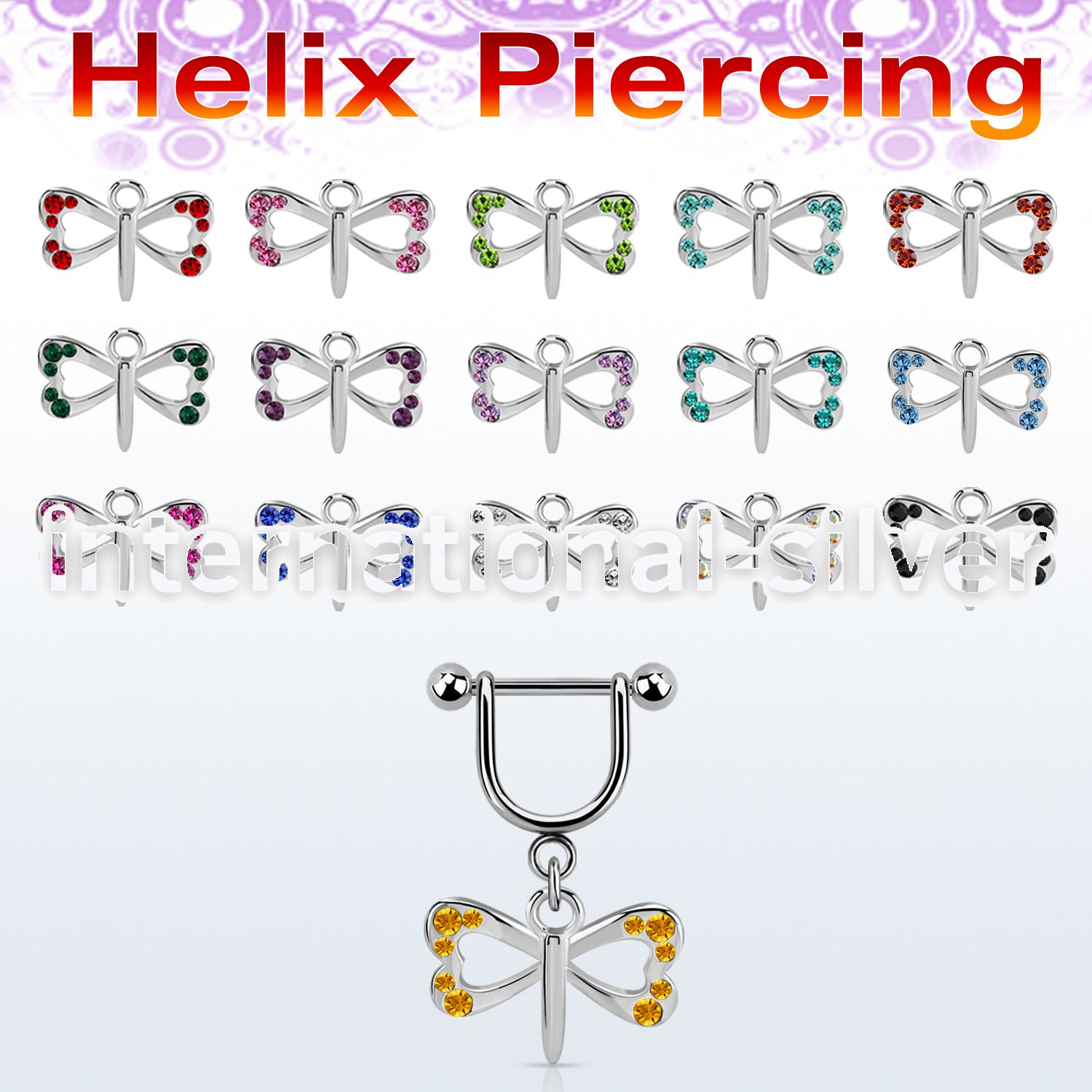 heud12 surgical steel barbells helix piercing