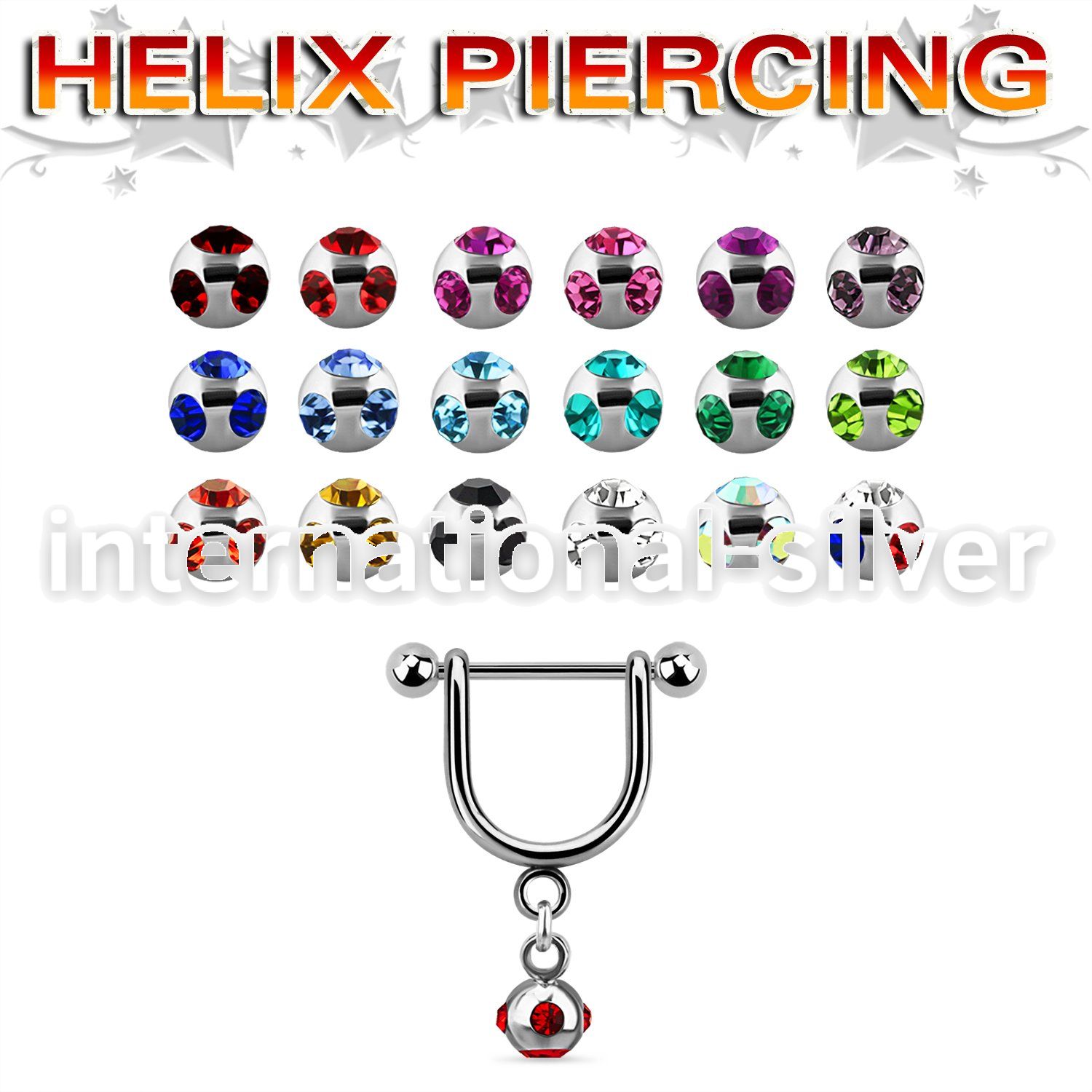 heud4 micro curved barbells surgical steel 316l helix