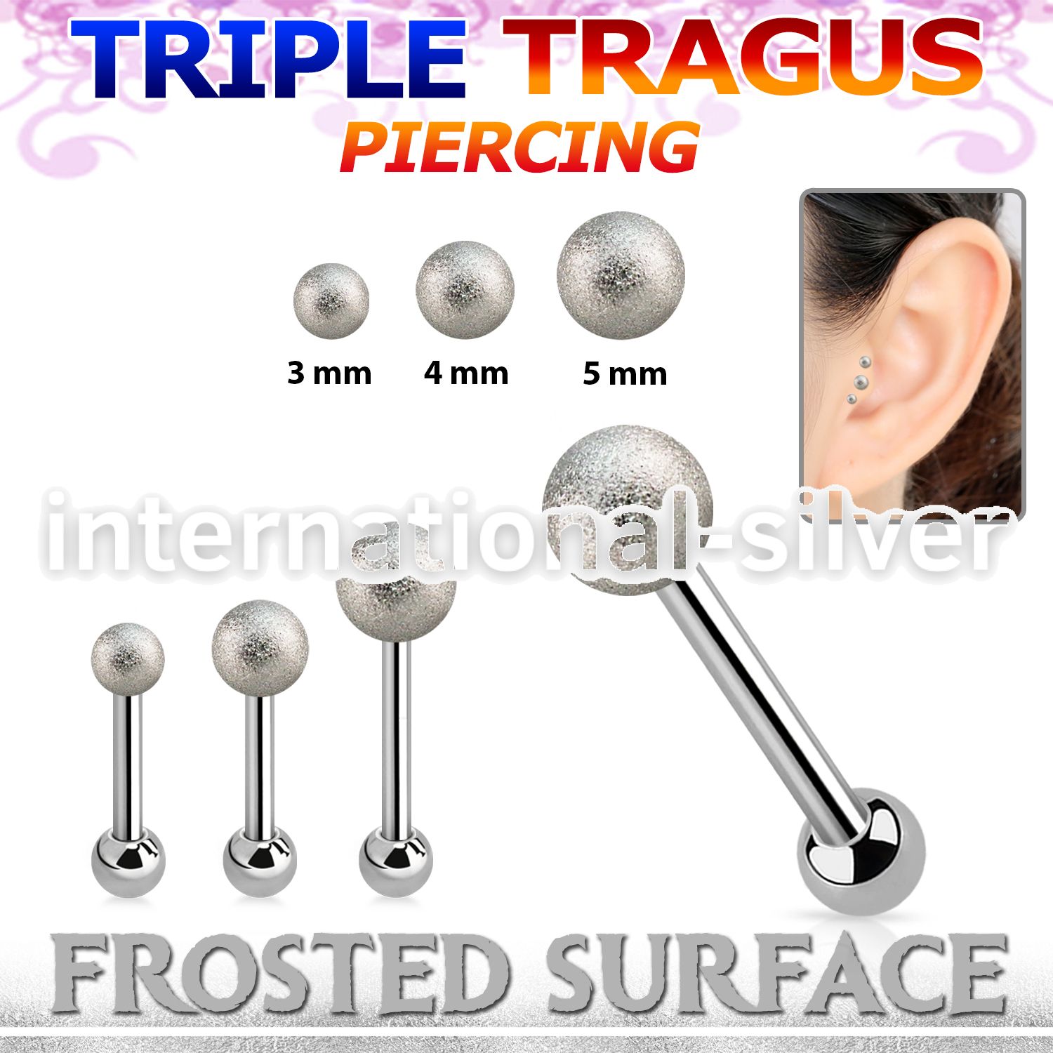 hexifo straight barbells surgical steel 316l helix