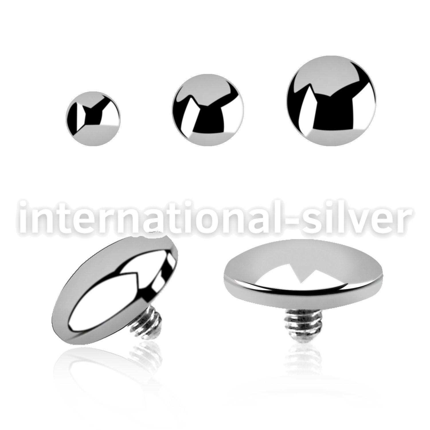 iag flat dome shaped steel dermal anchor top part