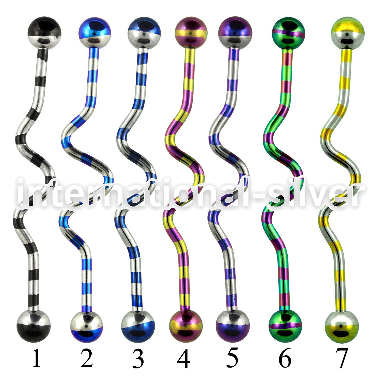 idat14 straight barbells anodized surgical steel 316l 