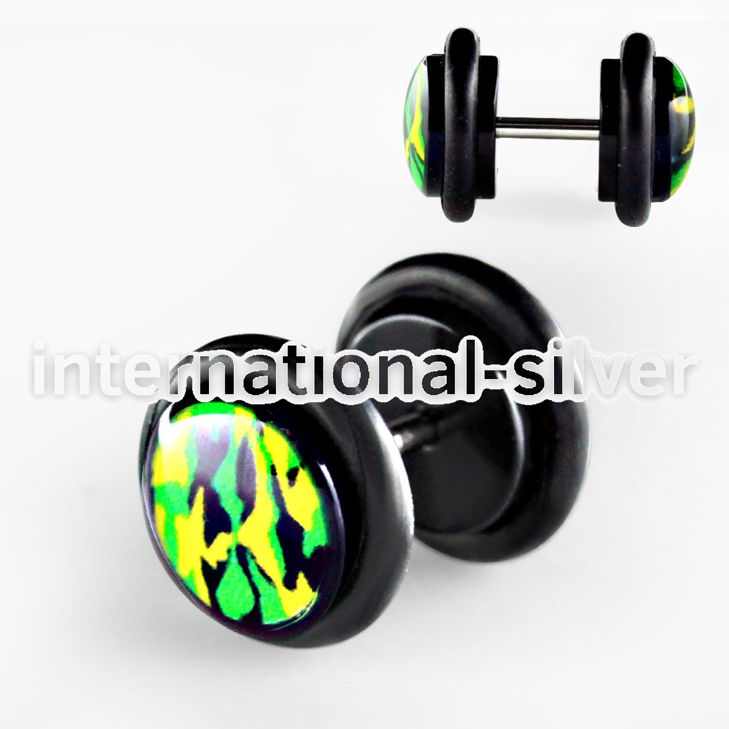 ilvgr23 cheaters  illusion plugs and tapers acrylic body jewelry belly button