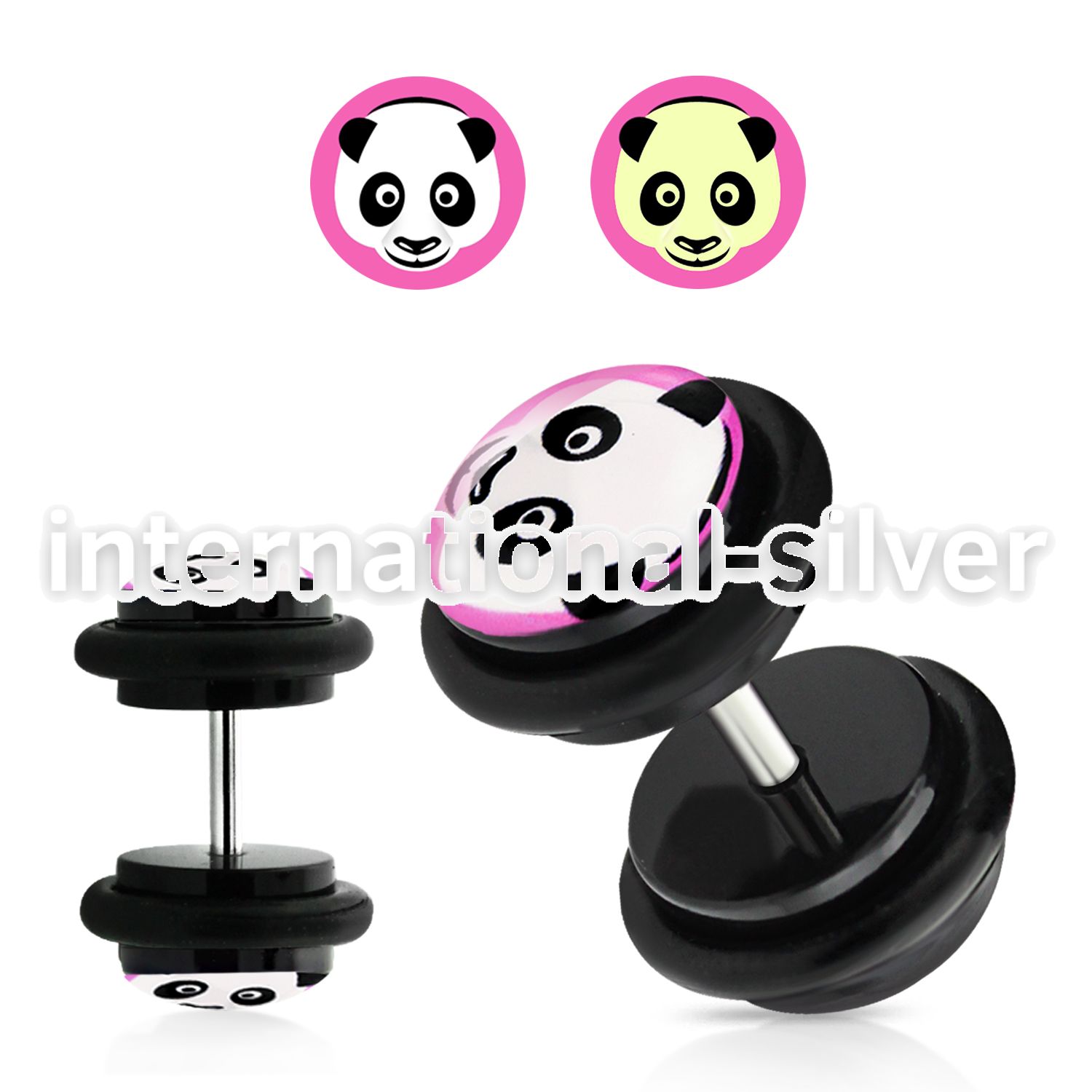 ilvgr66 cheaters  illusion plugs and tapers acrylic body jewelry ear lobe