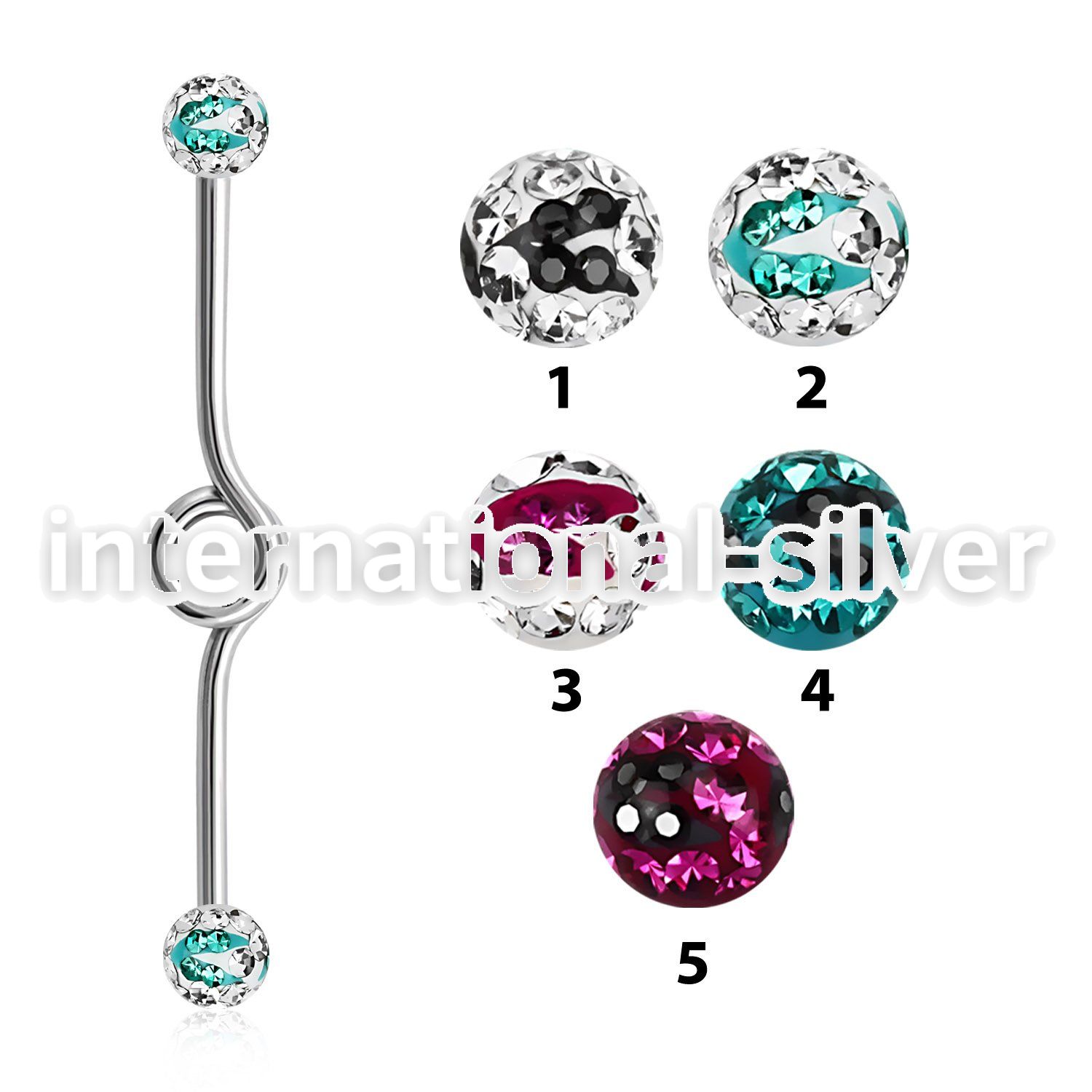 inbfr5c straight barbells surgical steel 316l helix