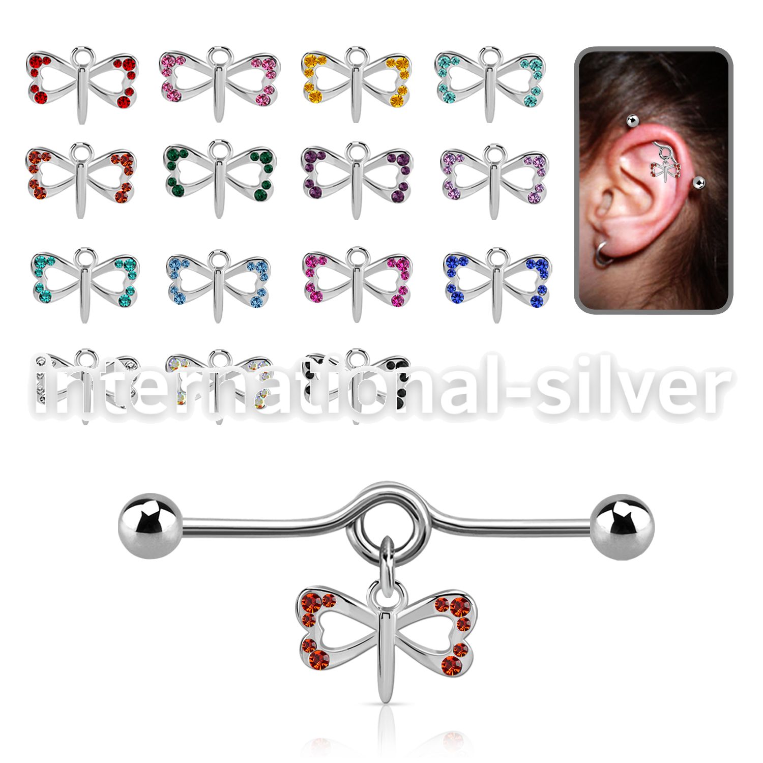 indd18 surgical steel barbells helix piercing