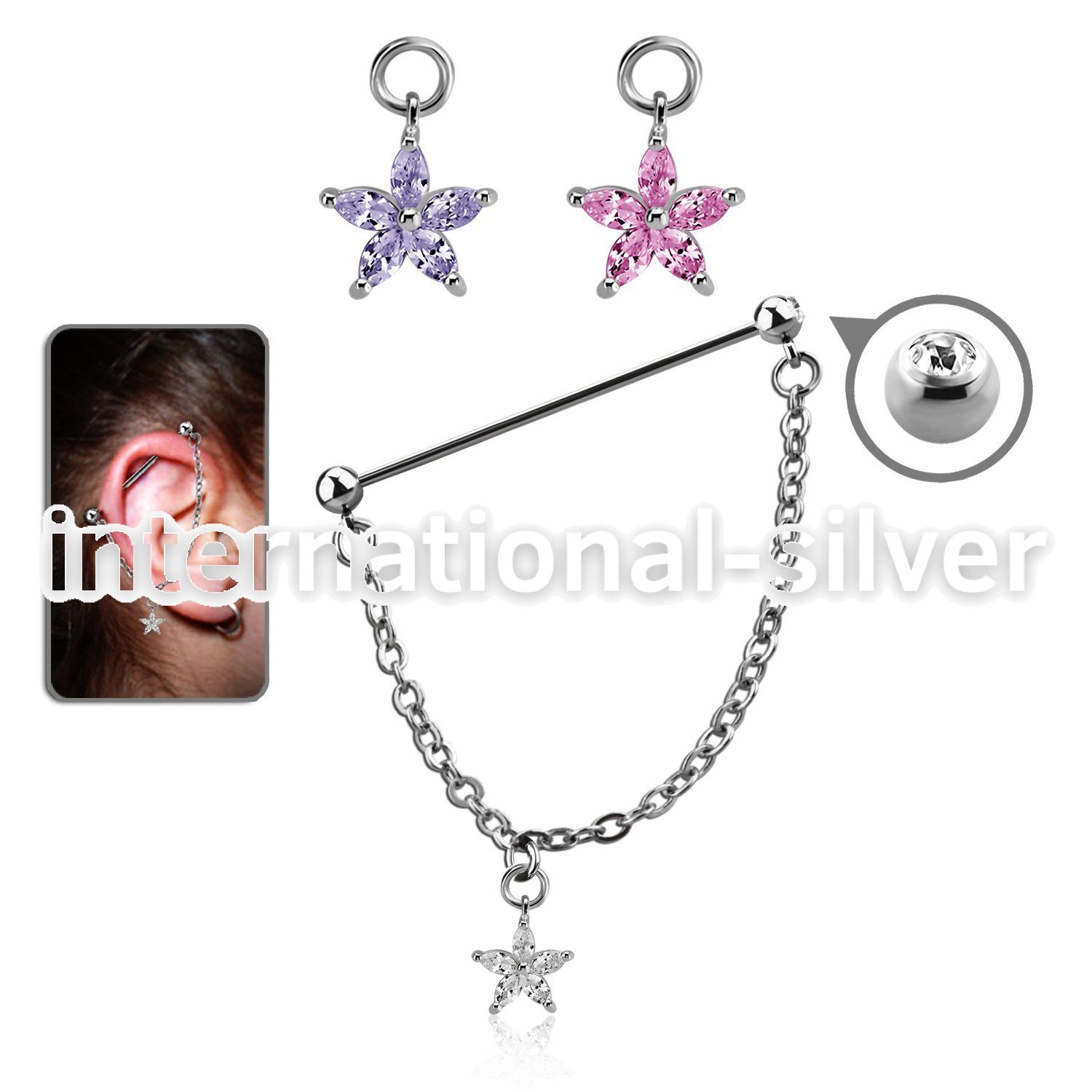 indsdz2 straight barbells surgical steel 316l helix