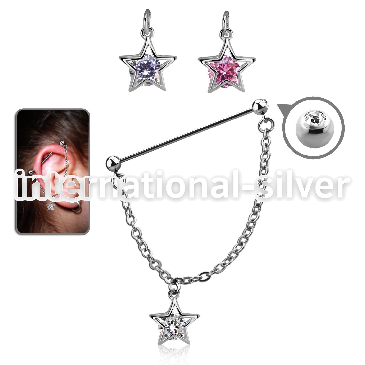 indsdz3 straight barbells surgical steel 316l helix