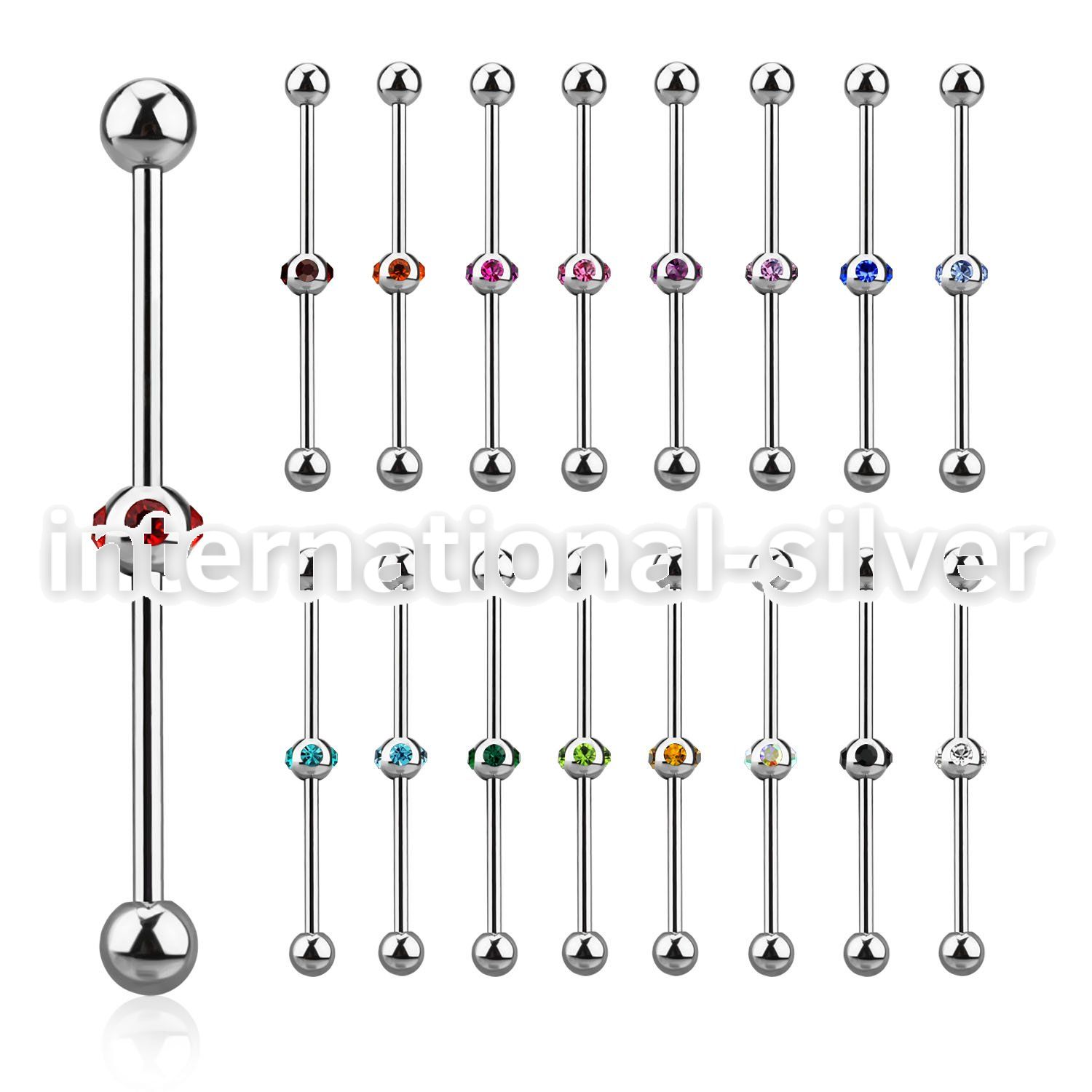 indsh12 straight barbells surgical steel 316l 