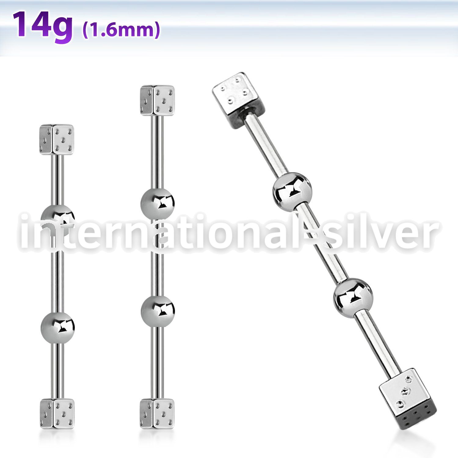 indsh13 straight barbells surgical steel 316l 