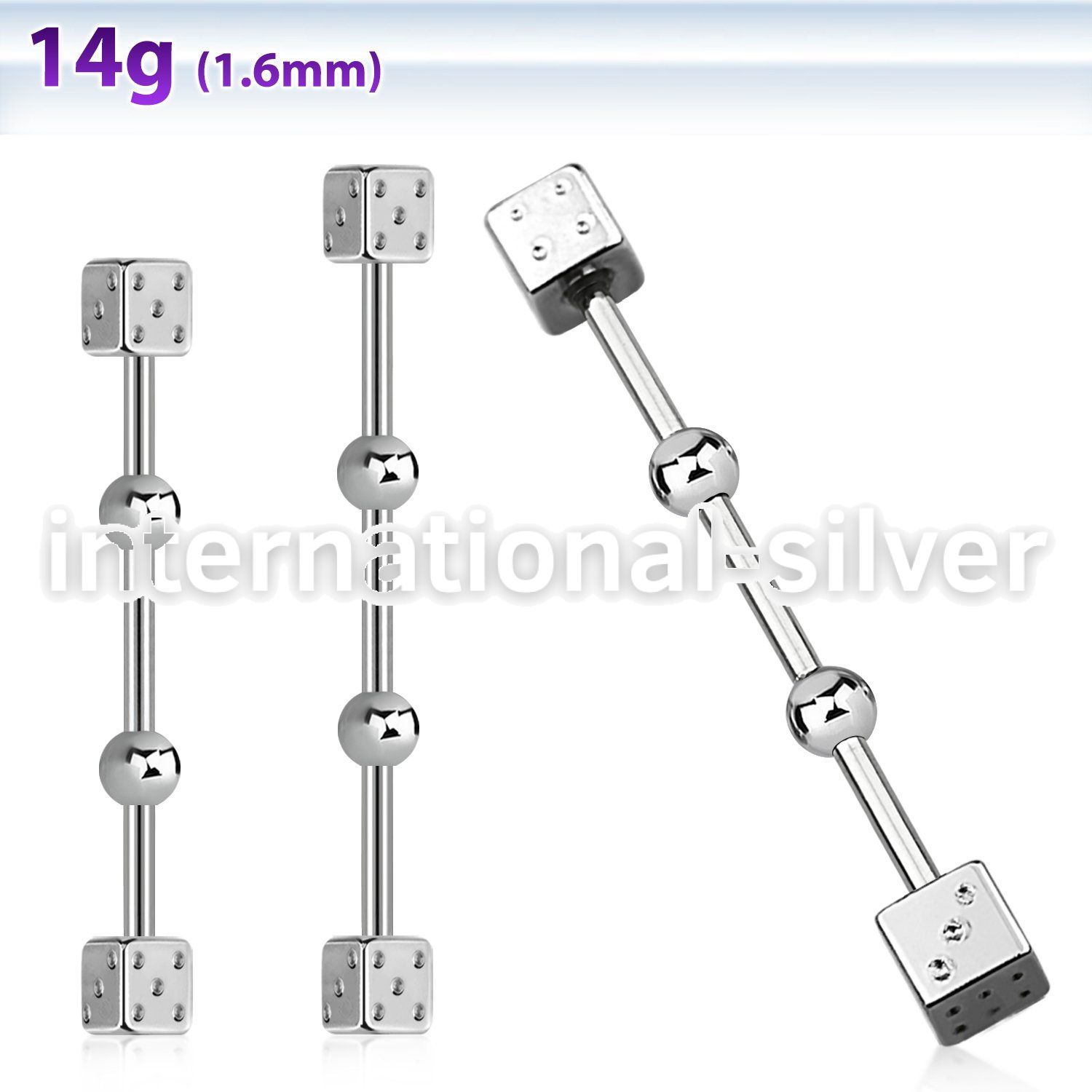 indsh14 straight barbells surgical steel 316l 