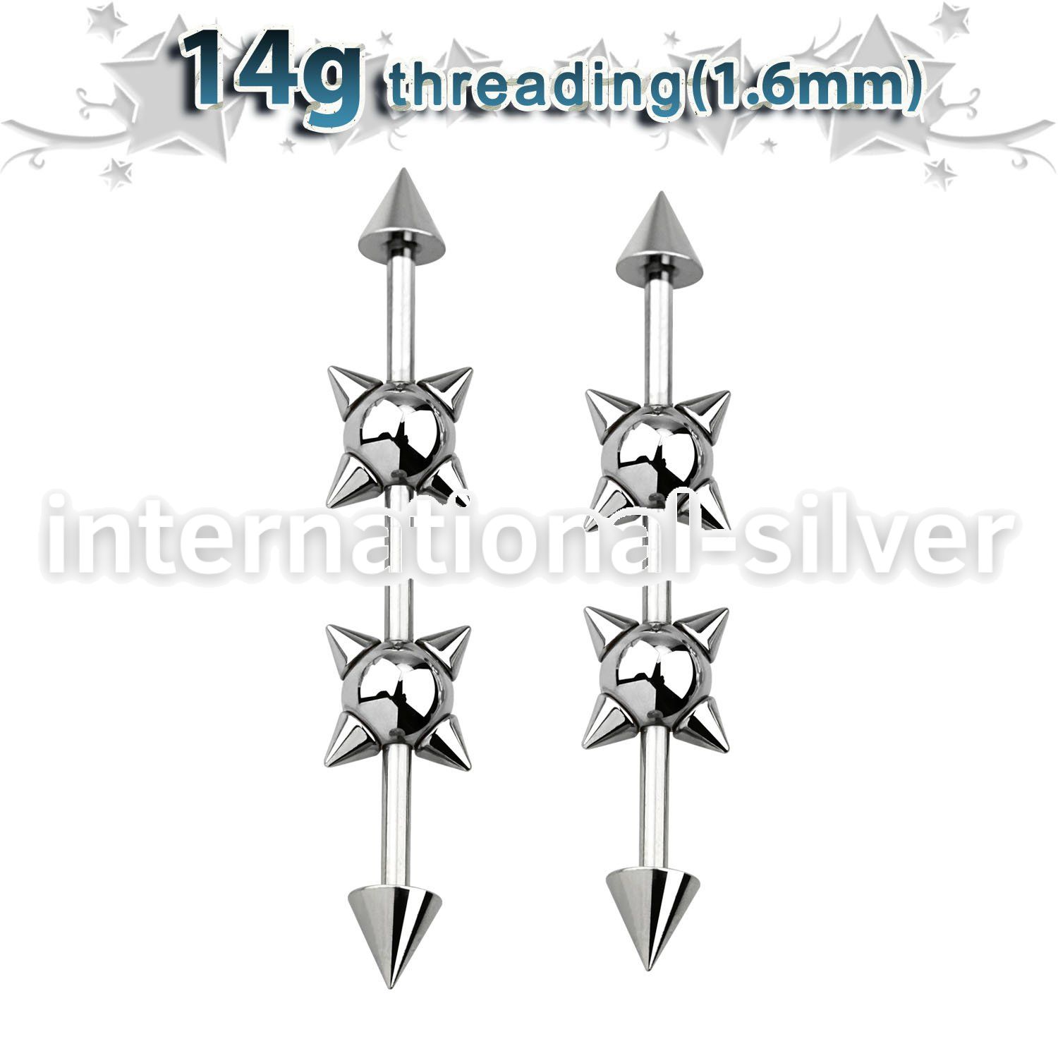 indsh16 straight barbells surgical steel 316l 