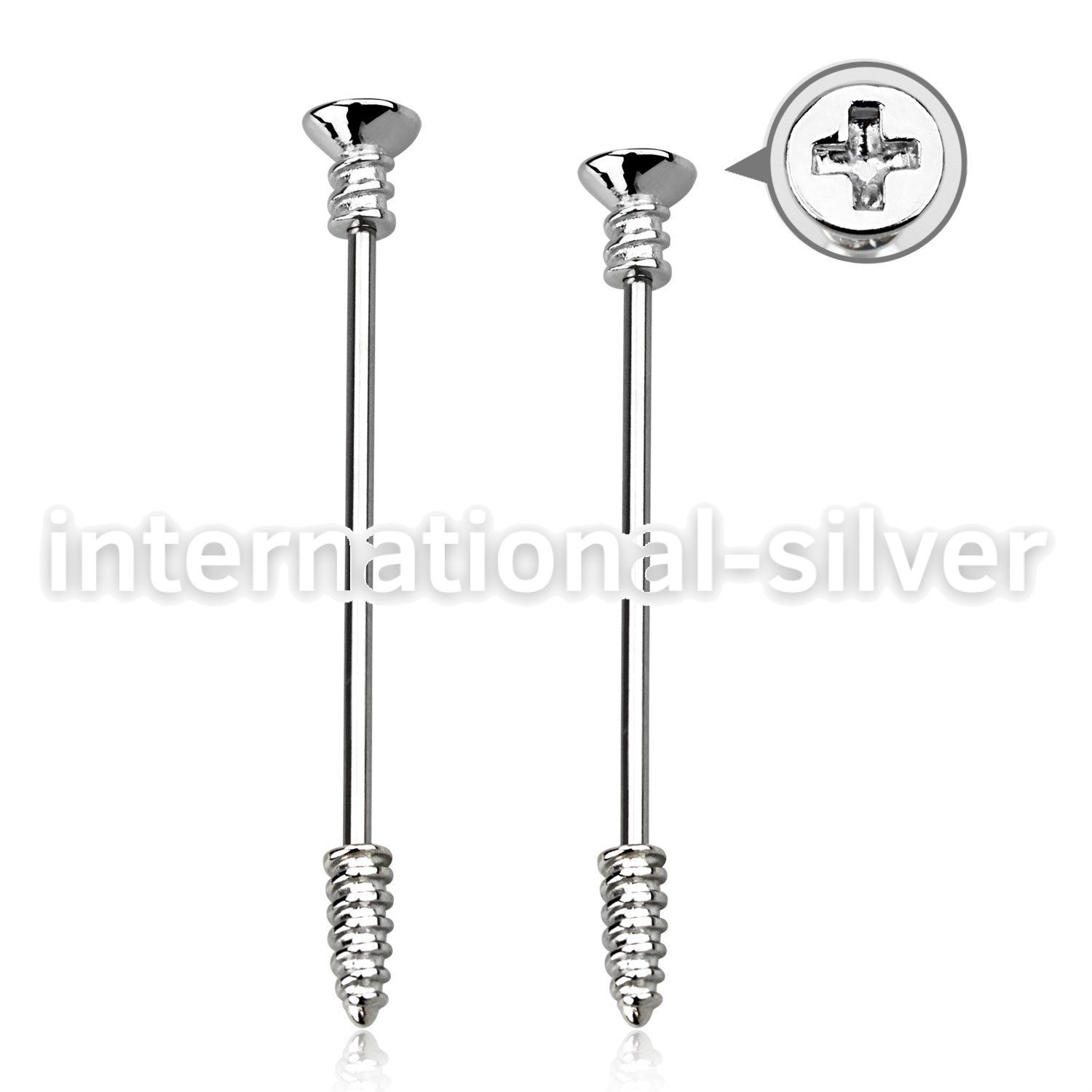 indsh19 straight barbells surgical steel 316l 
