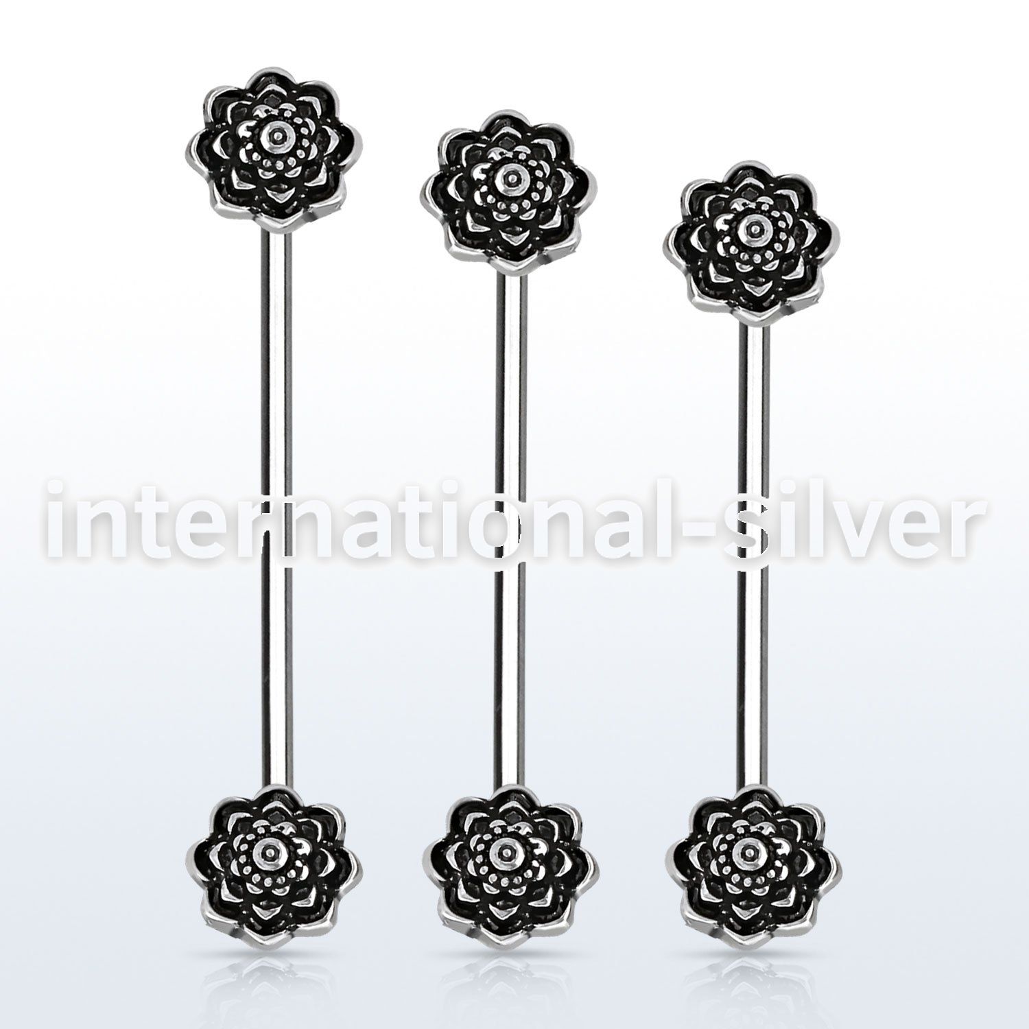 indsh34 straight barbells surgical steel 316l helix
