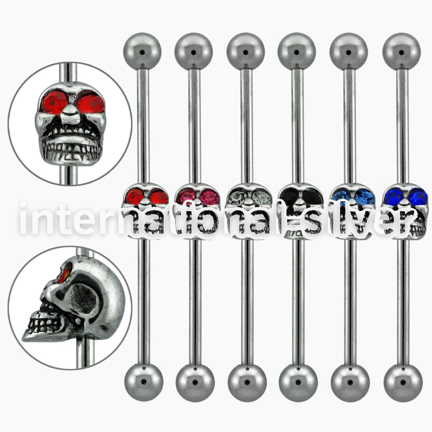 indsh4 straight barbells surgical steel 316l 