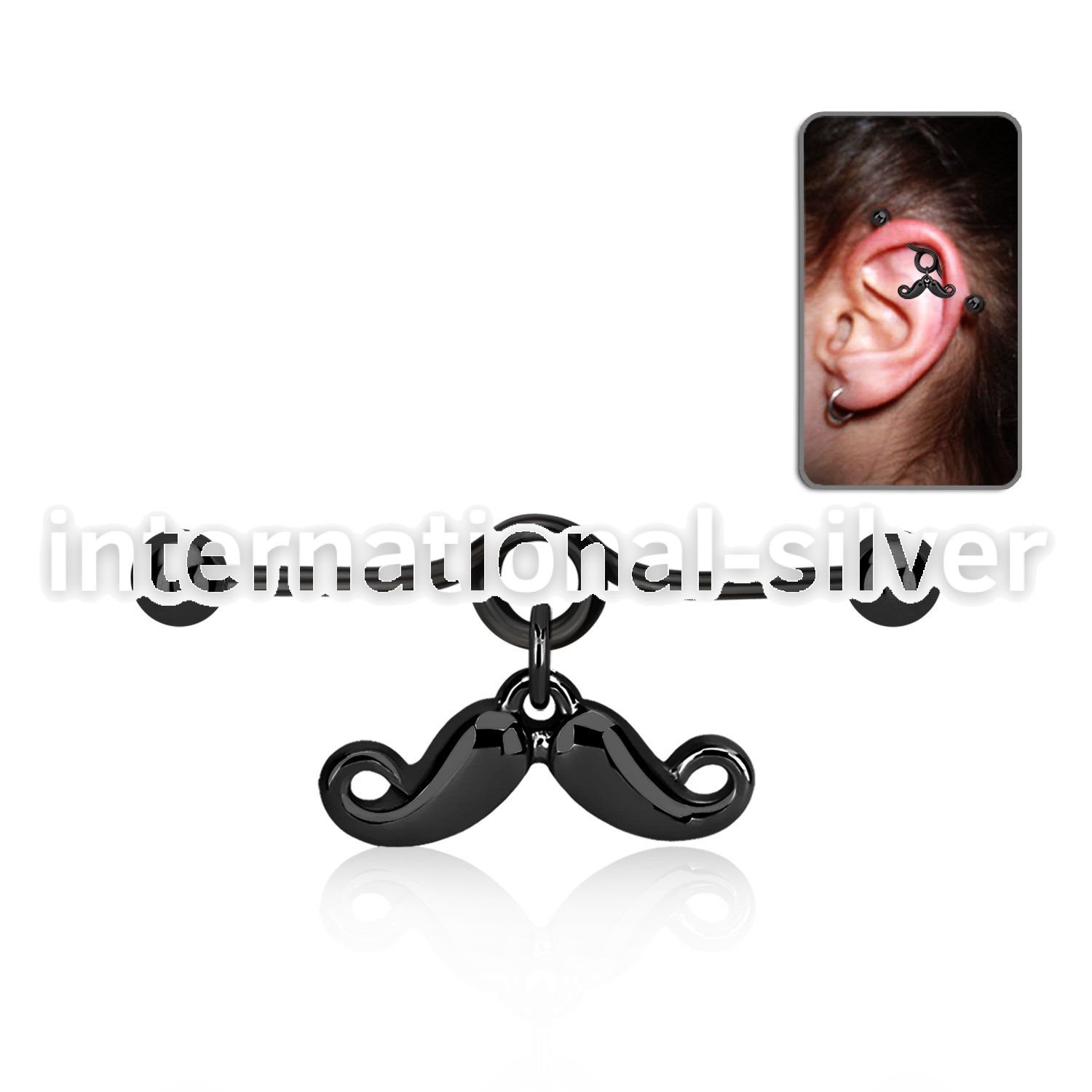 indtd2 straight barbells surgical steel 316l helix