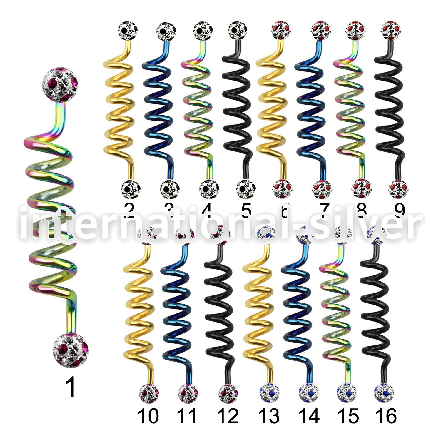 intdfr5a straight barbells anodized surgical steel 316l 