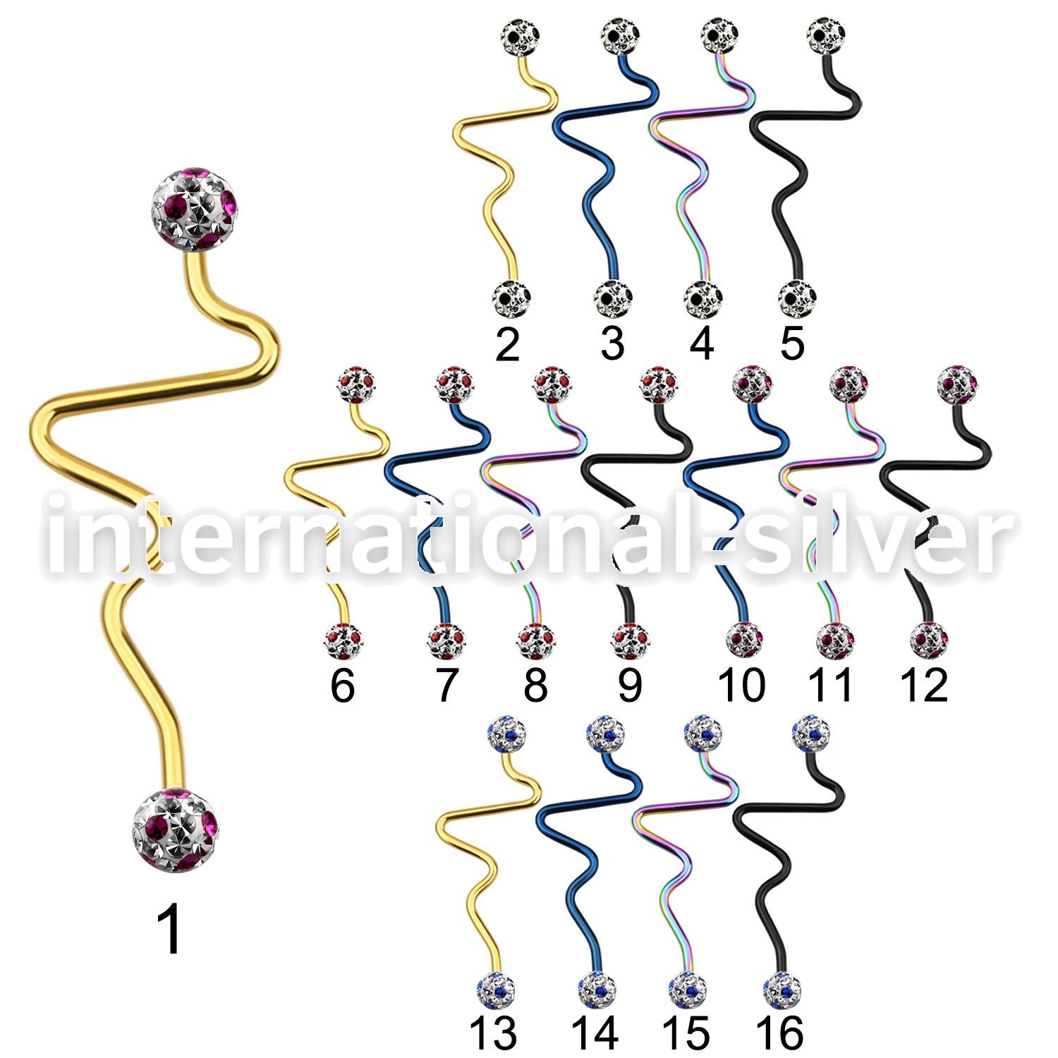 intefr5a straight barbells anodized surgical steel 316l 