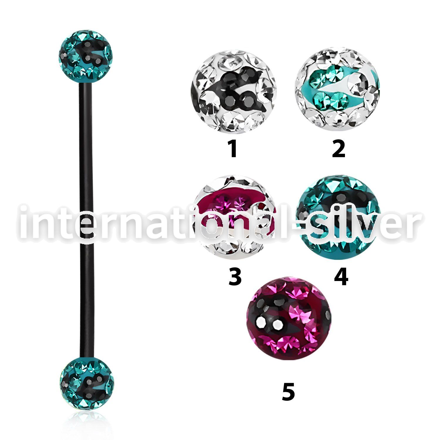 intfr5c straight barbells anodized surgical steel 316l helix