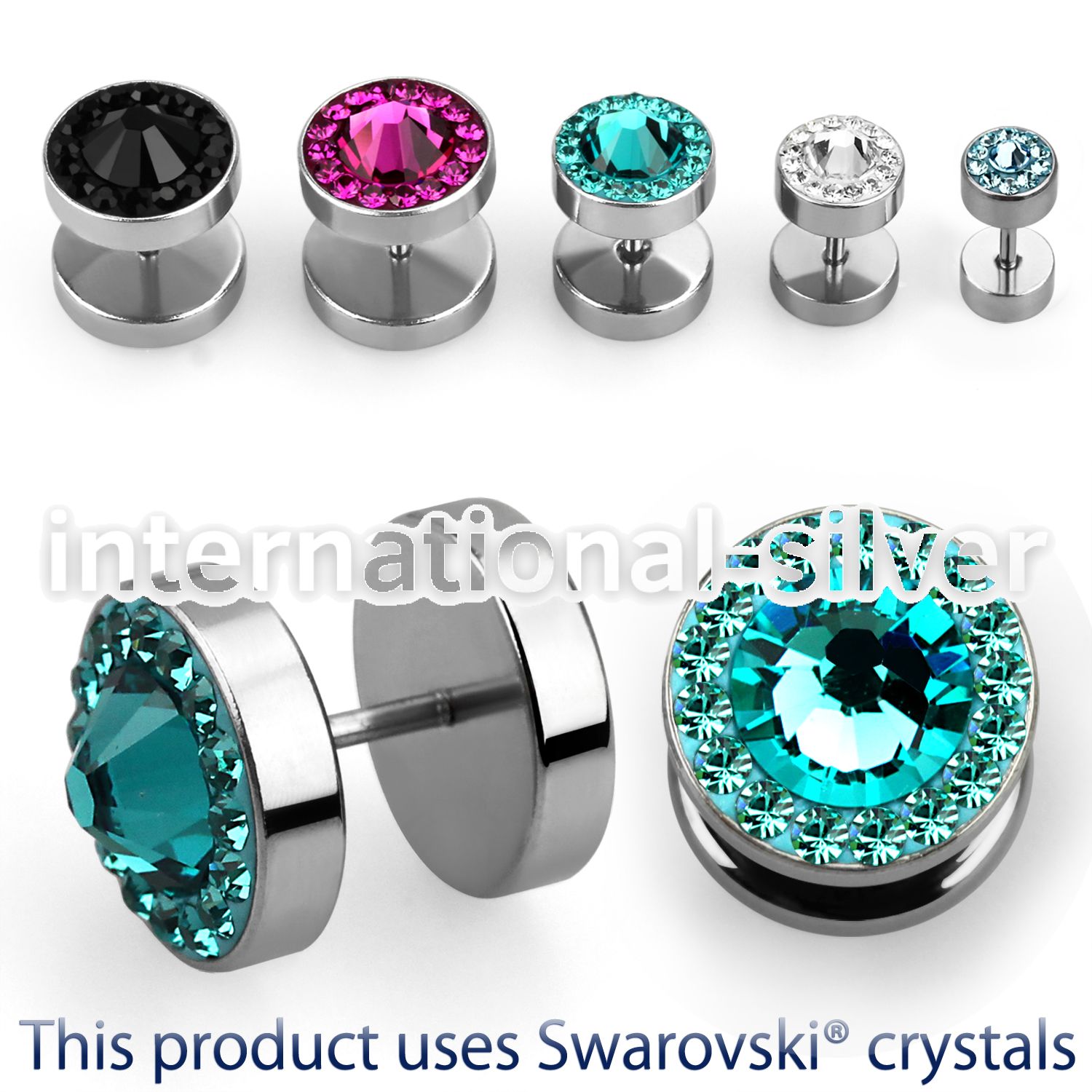 ipgc cheaters  illusion plugs and tapers surgical steel 316l ear lobe