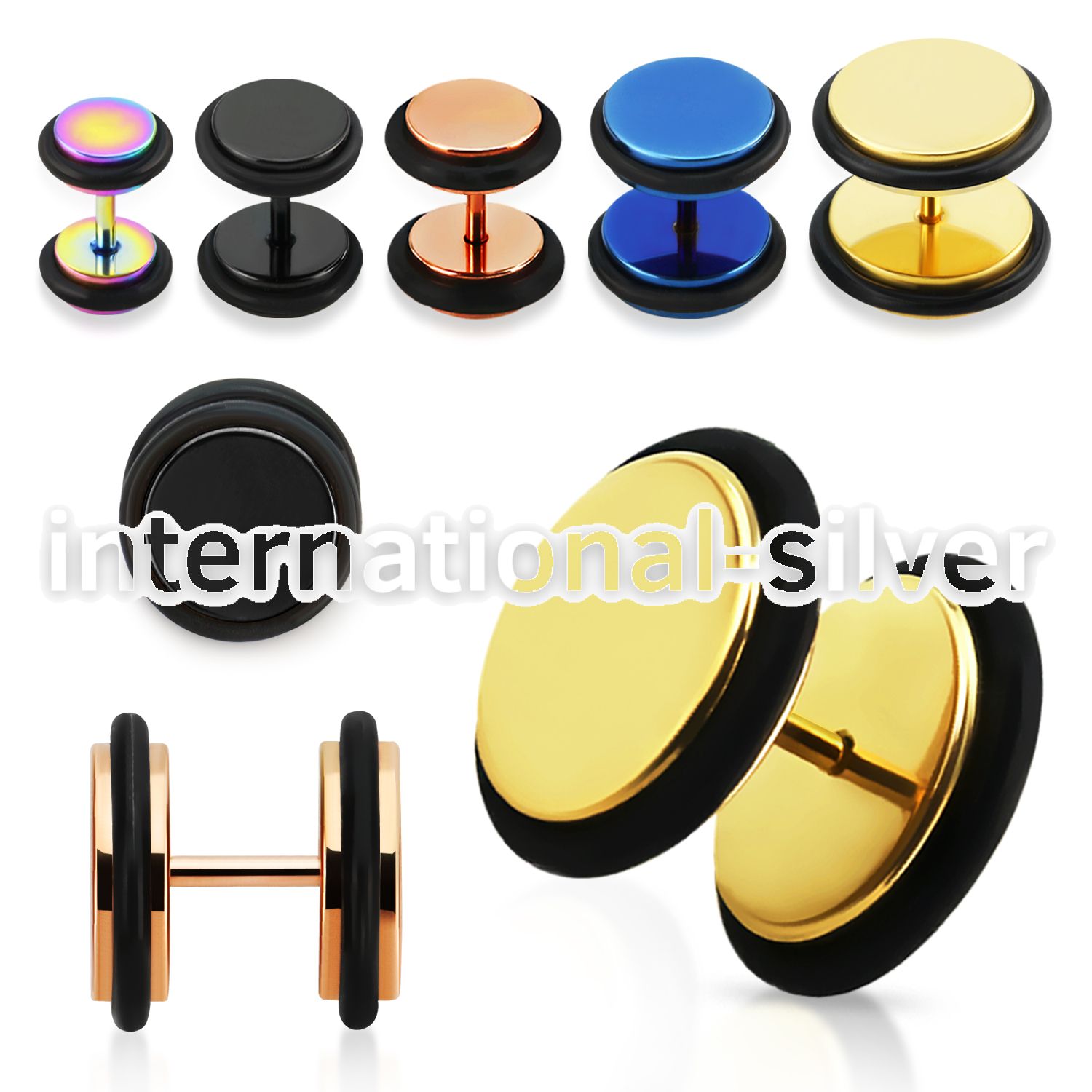 iptr cheaters  illusion plugs and tapers anodized surgical steel 316l belly button