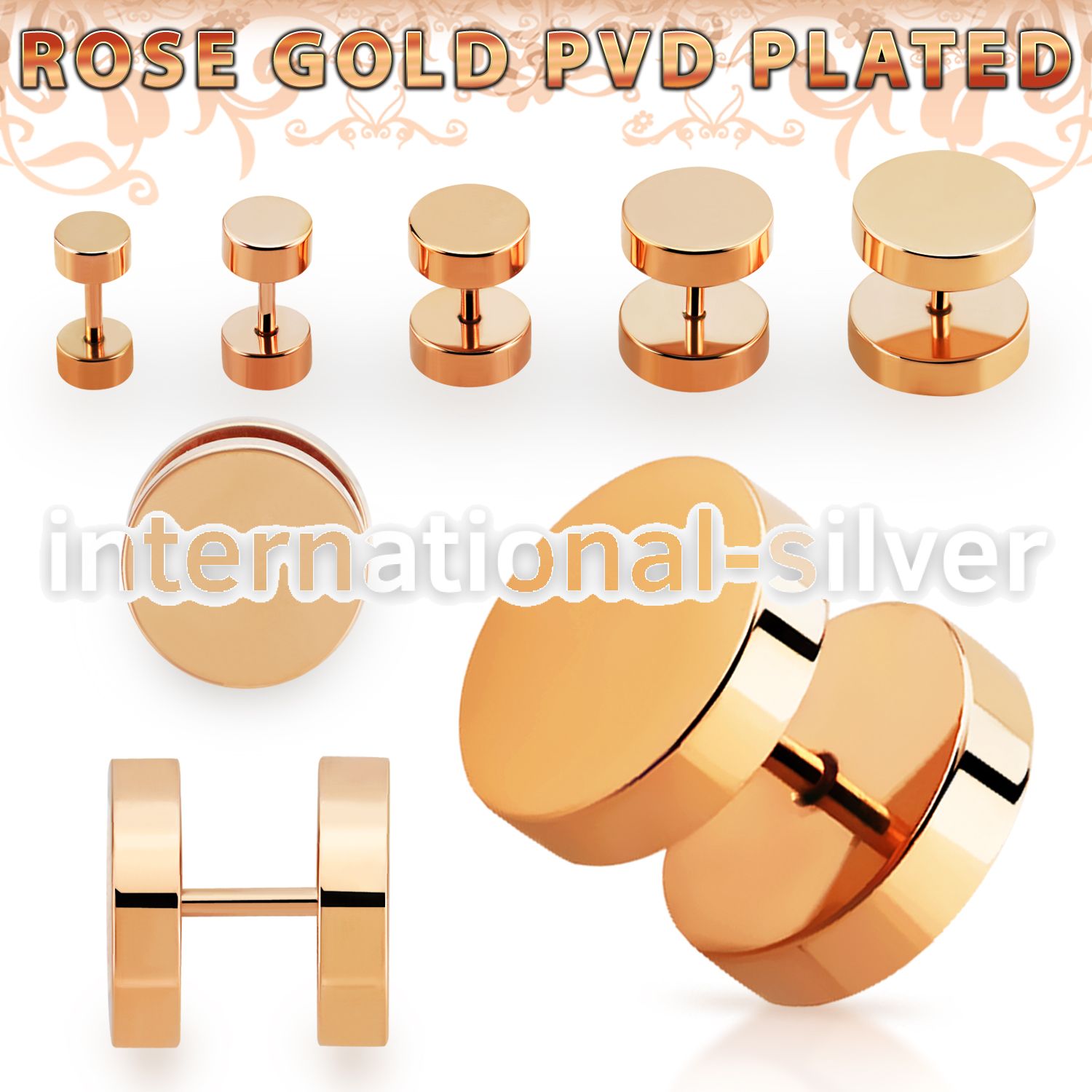 ipttrd cheaters  illusion plugs and tapers anodized surgical steel 316l ear lobe