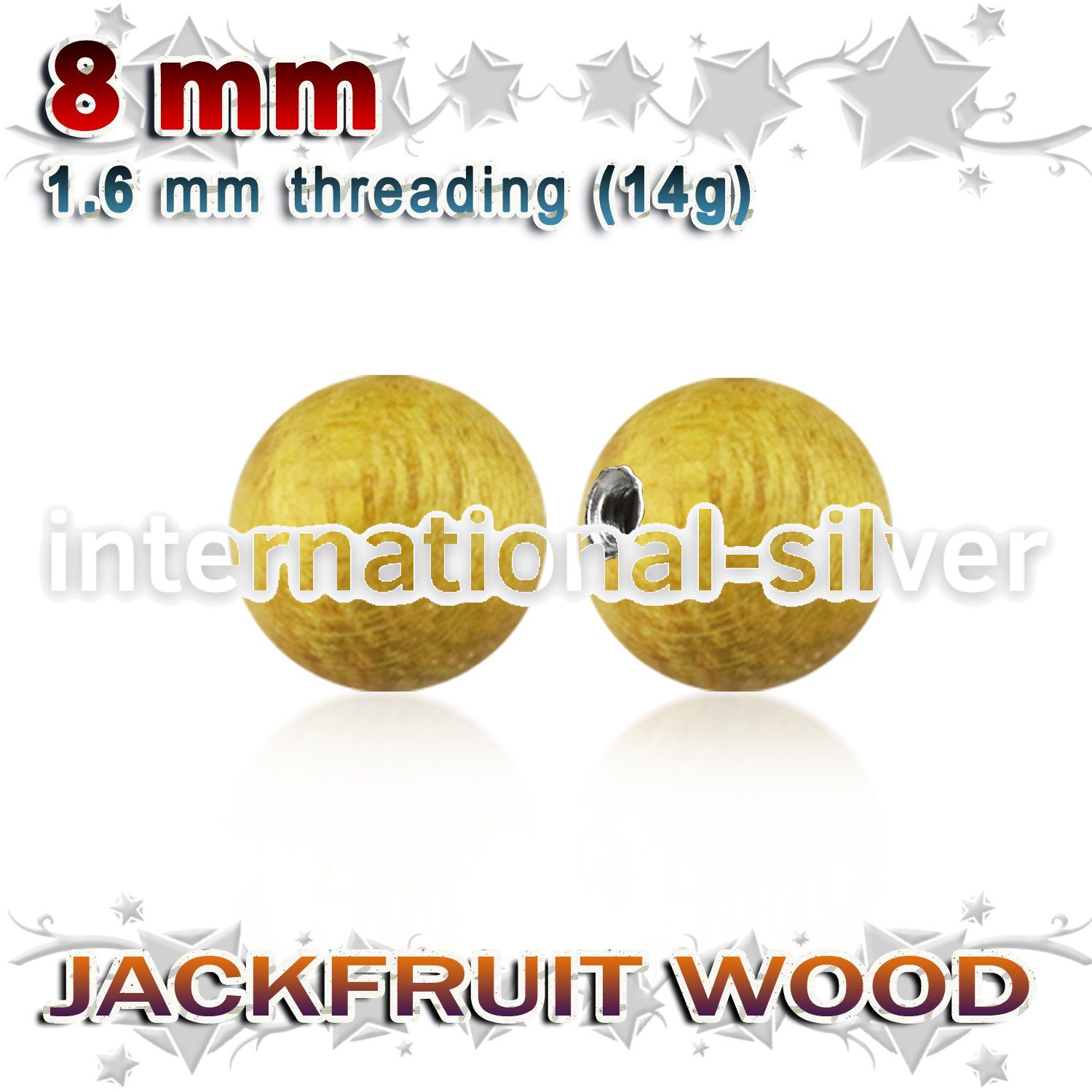 jfball8 loose body jewelry parts organic body jewelry 