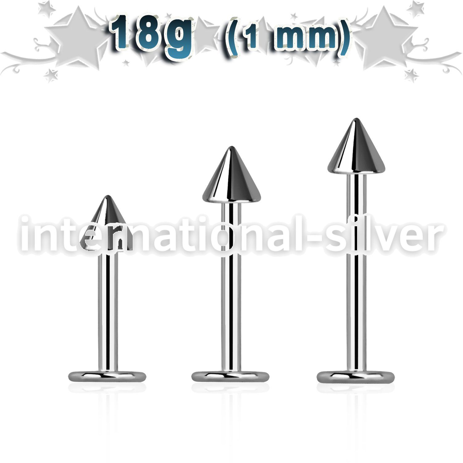 lb18cn3 labrets lip rings surgical steel 316l labrets chin