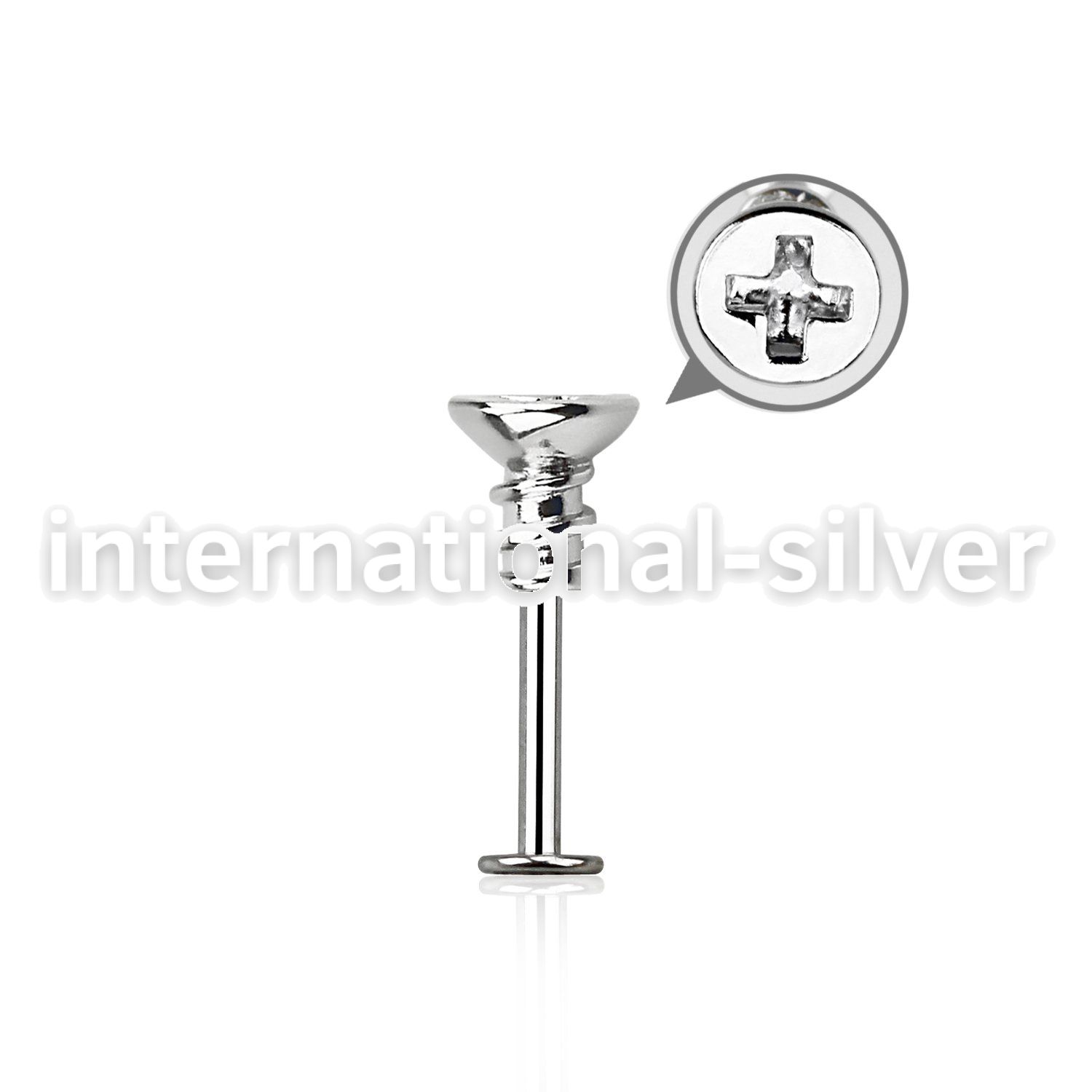 lbescw2 labrets lip rings surgical steel 316l labrets chin