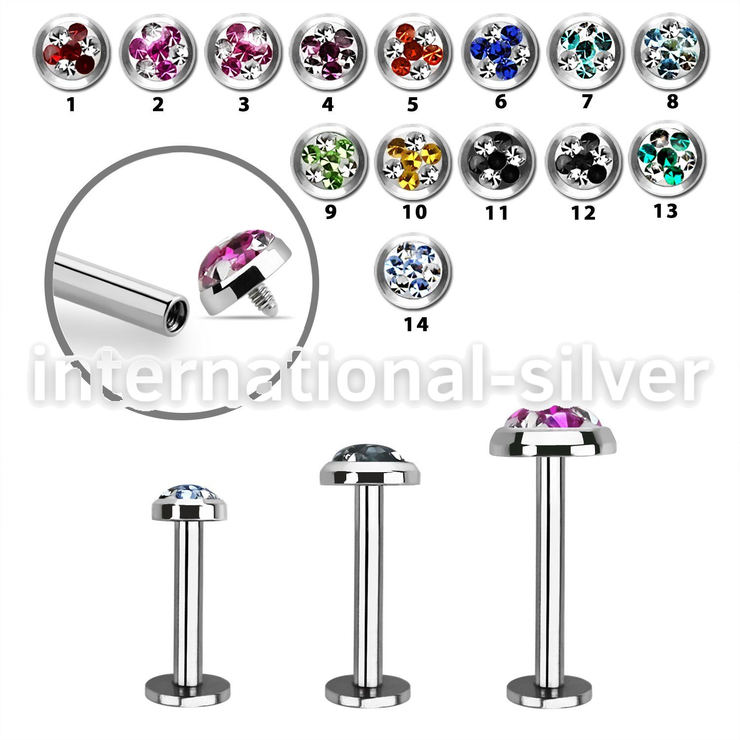 lbifrd labrets lip rings surgical steel 316l labrets chin