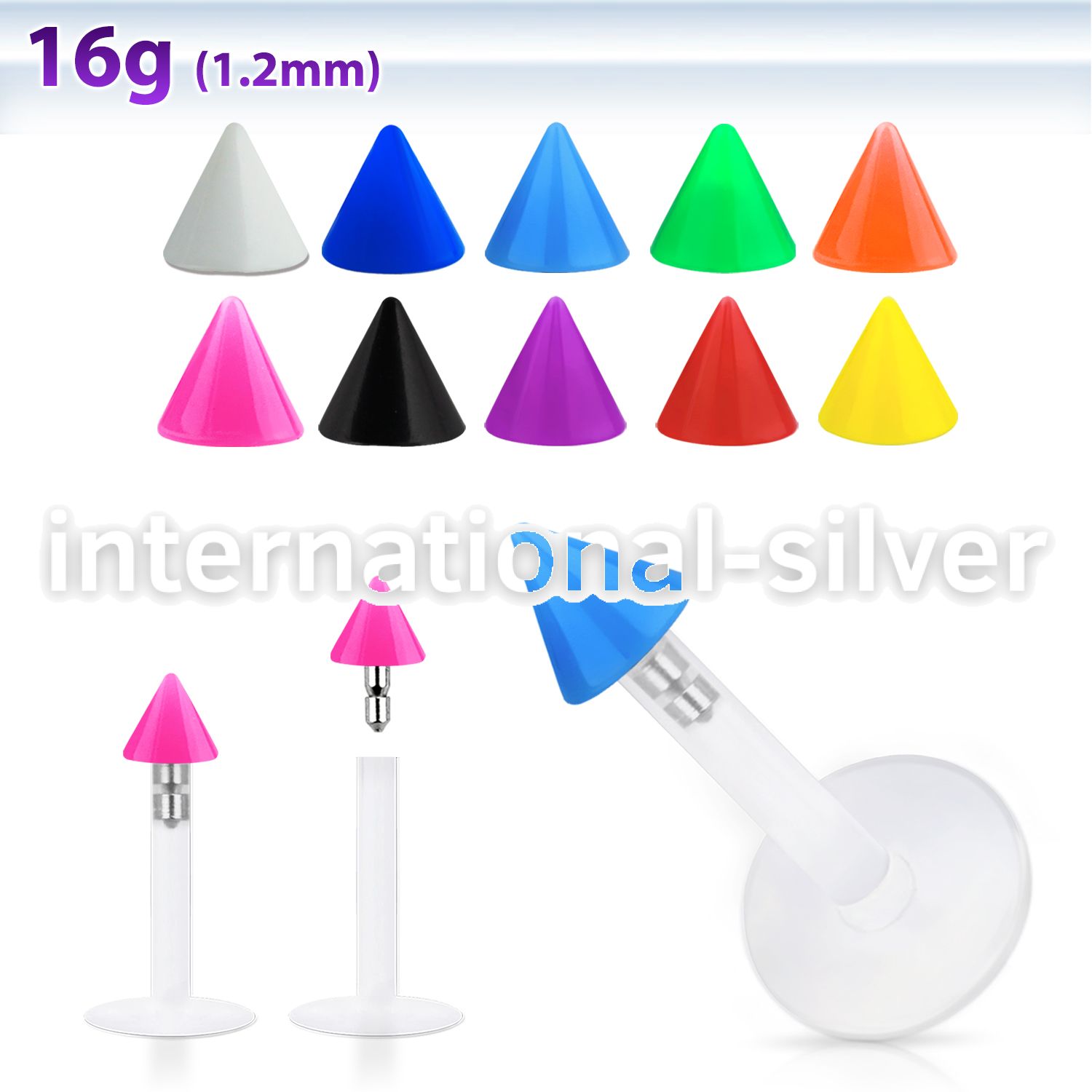 lbisacn3 labrets lip rings bioflex ptfe labrets chin