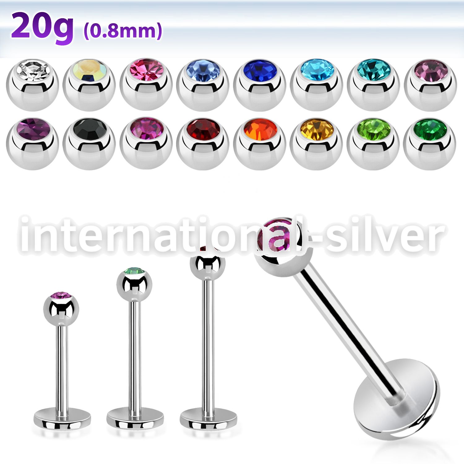 lbjb25xs stainless steel labrets helix lower lip tragus upper lip monroe piercing