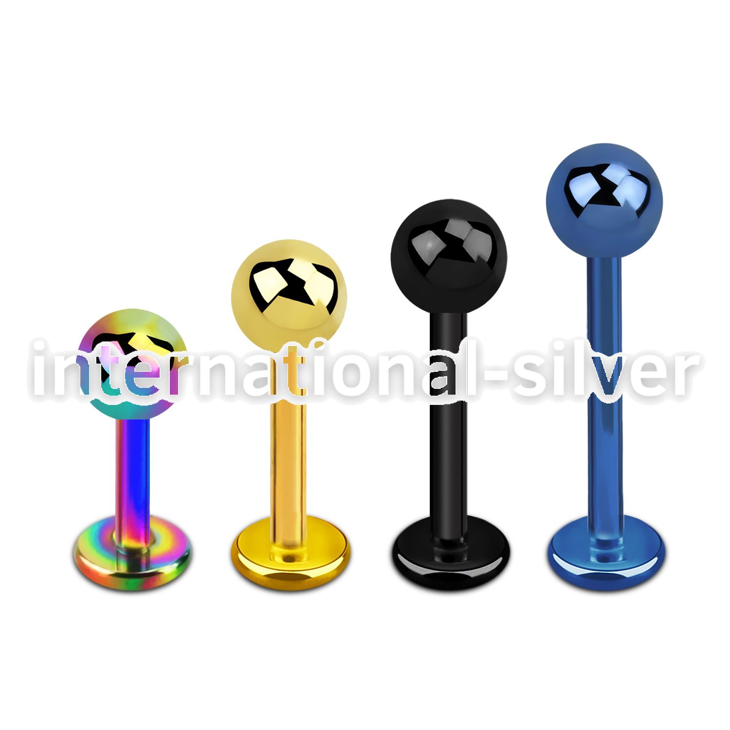 lbtb4s labrets lip rings anodized surgical steel 316l labrets chin