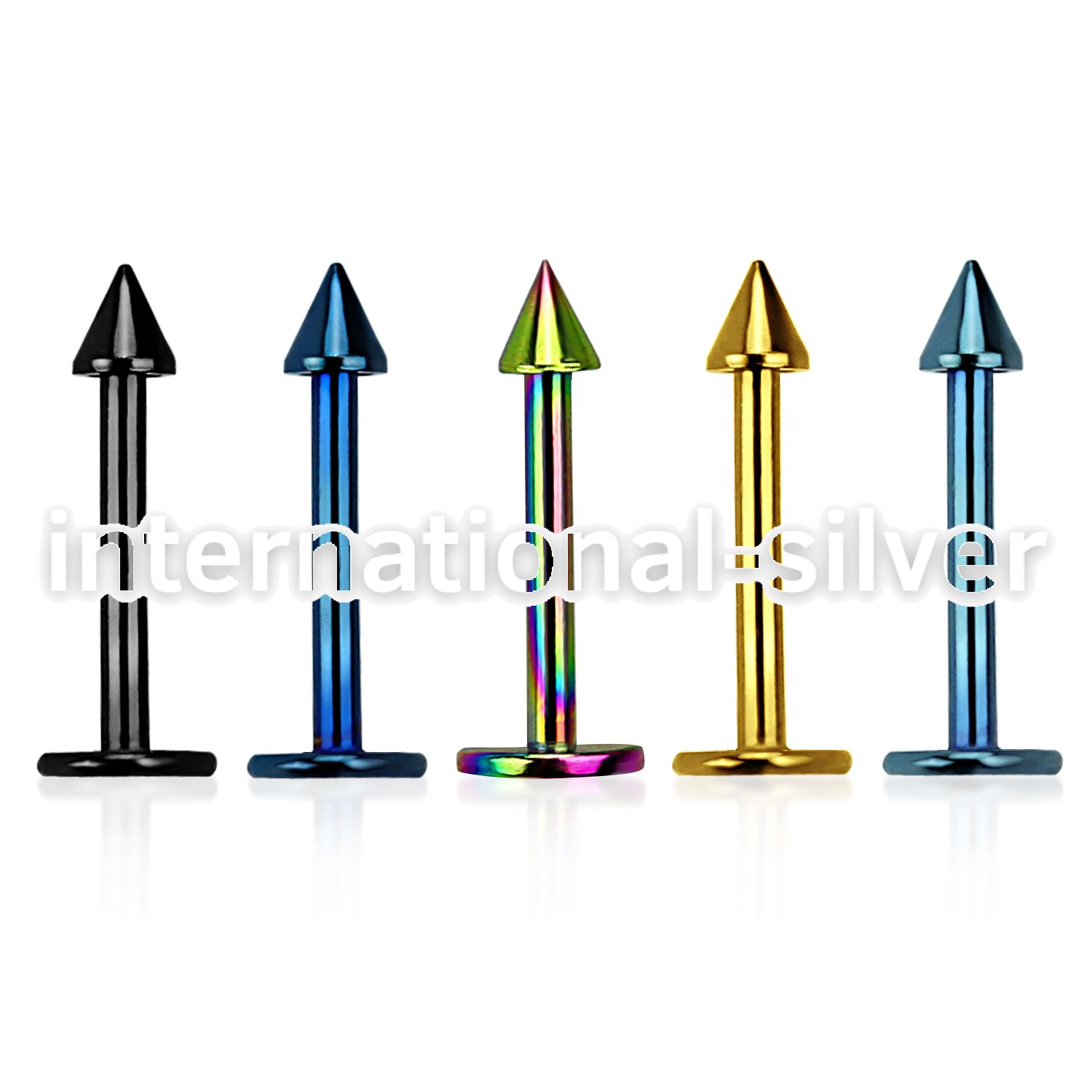 lbtcn2 labrets lip rings anodized surgical steel 316l labrets chin