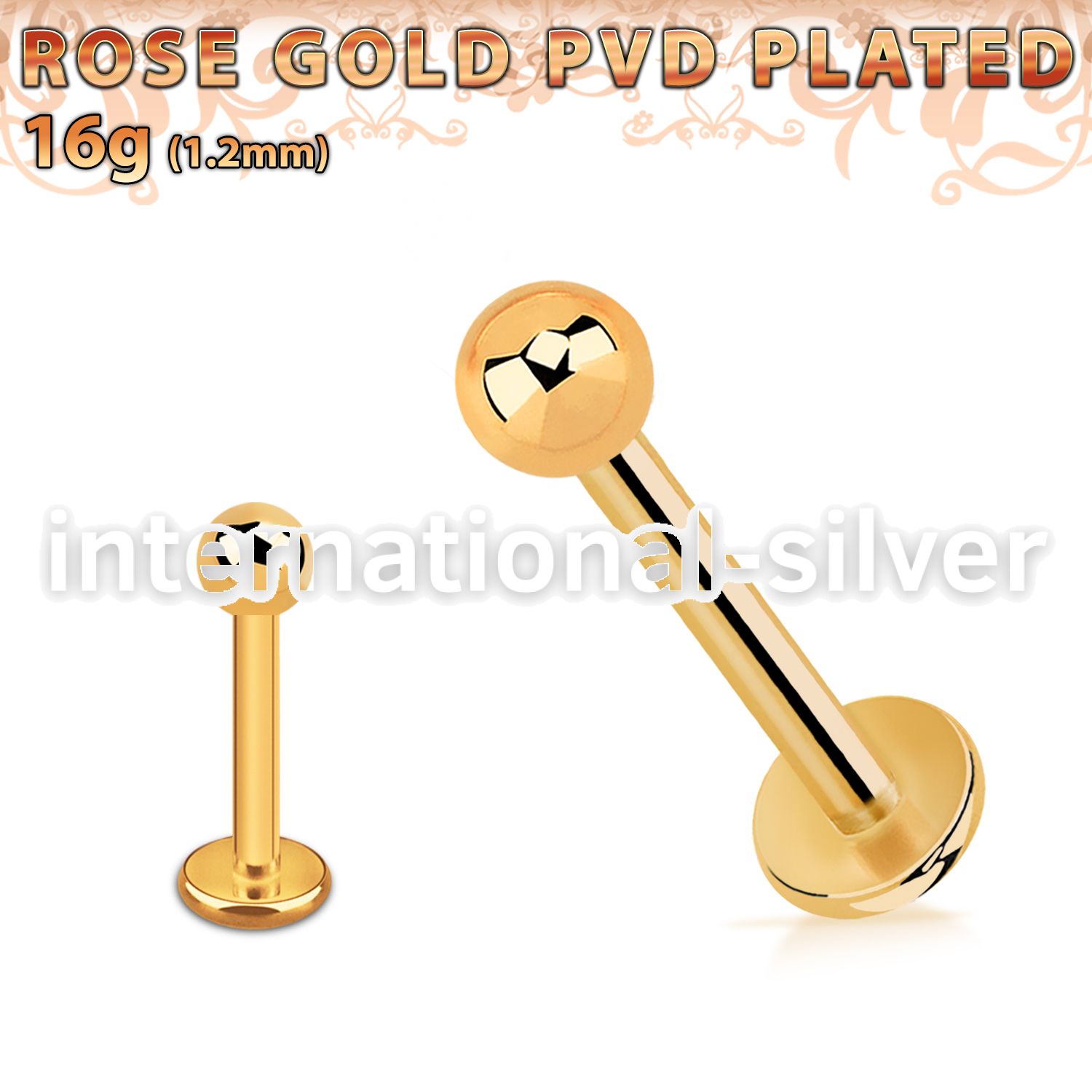 lbttb3 labrets lip rings anodized surgical steel 316l labrets chin