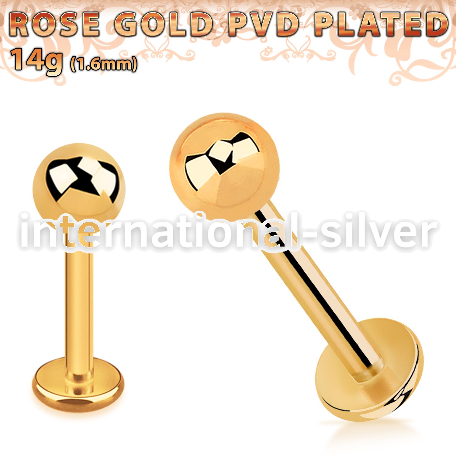 lbttb4 labrets lip rings anodized surgical steel 316l labrets chin