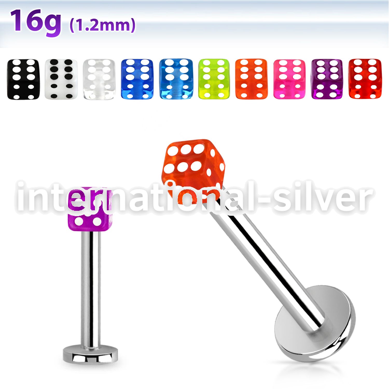 lbuvdi3 labrets lip rings surgical steel 316l with acrylic parts labrets chin