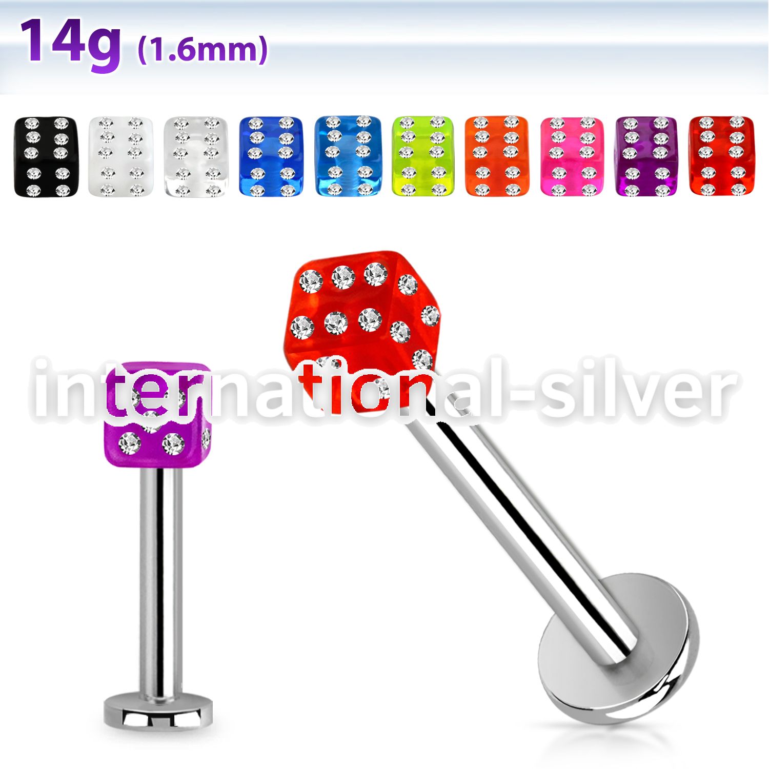 lbuvdic labrets lip rings surgical steel 316l with acrylic parts labrets chin