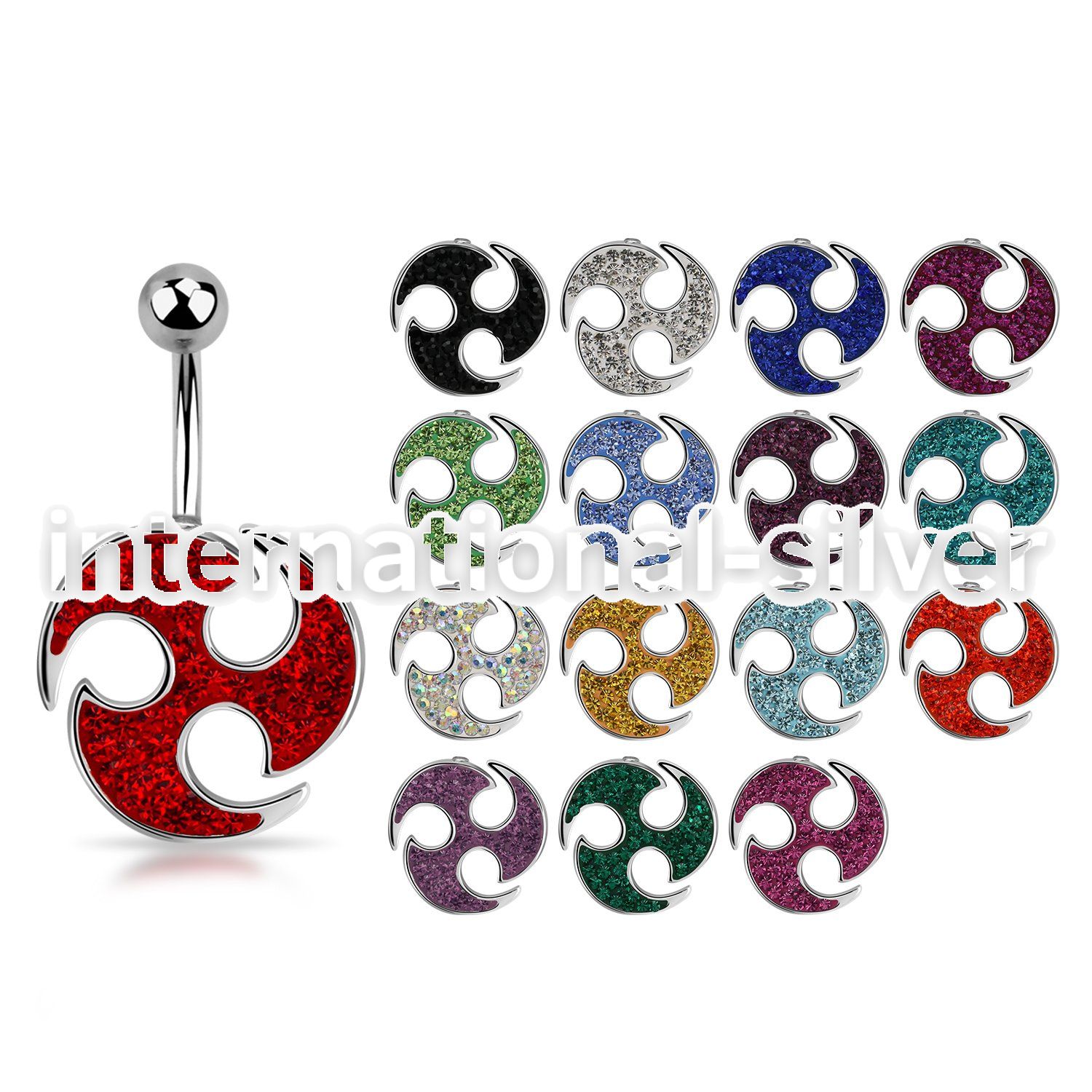 mcd371 belly rings surgical steel 316l belly button