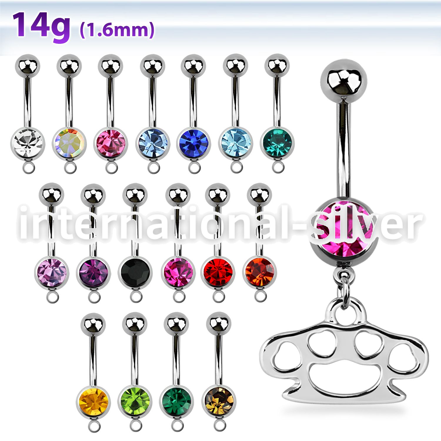 mcd376 belly rings surgical steel 316l belly button