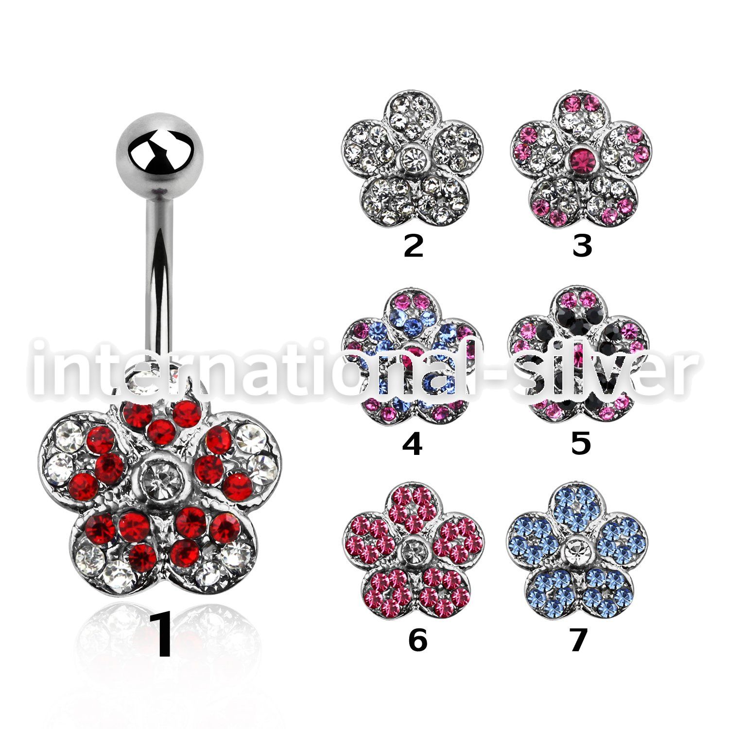 mcd378 belly rings surgical steel 316l belly button