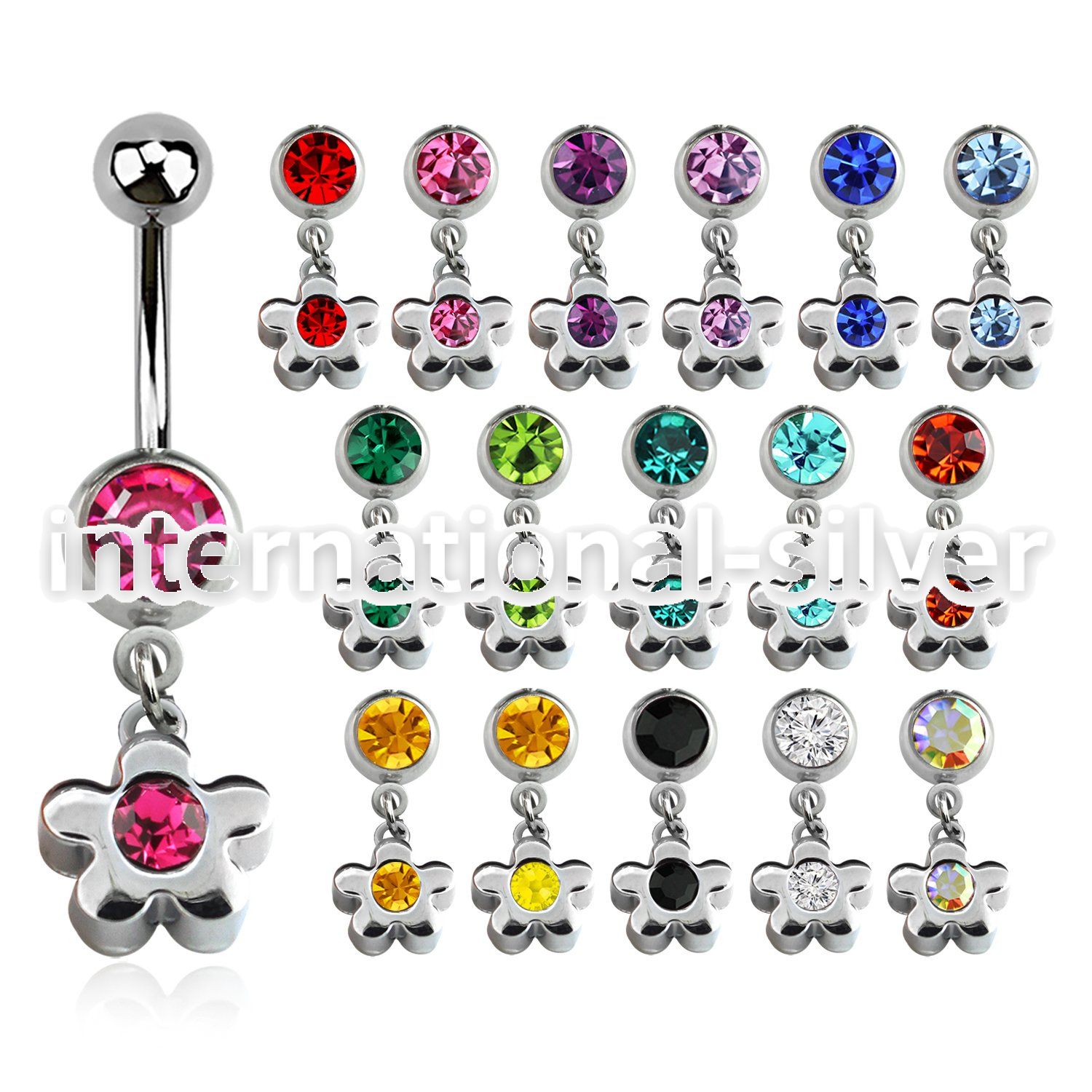 mcd399 belly rings surgical steel 316l belly button
