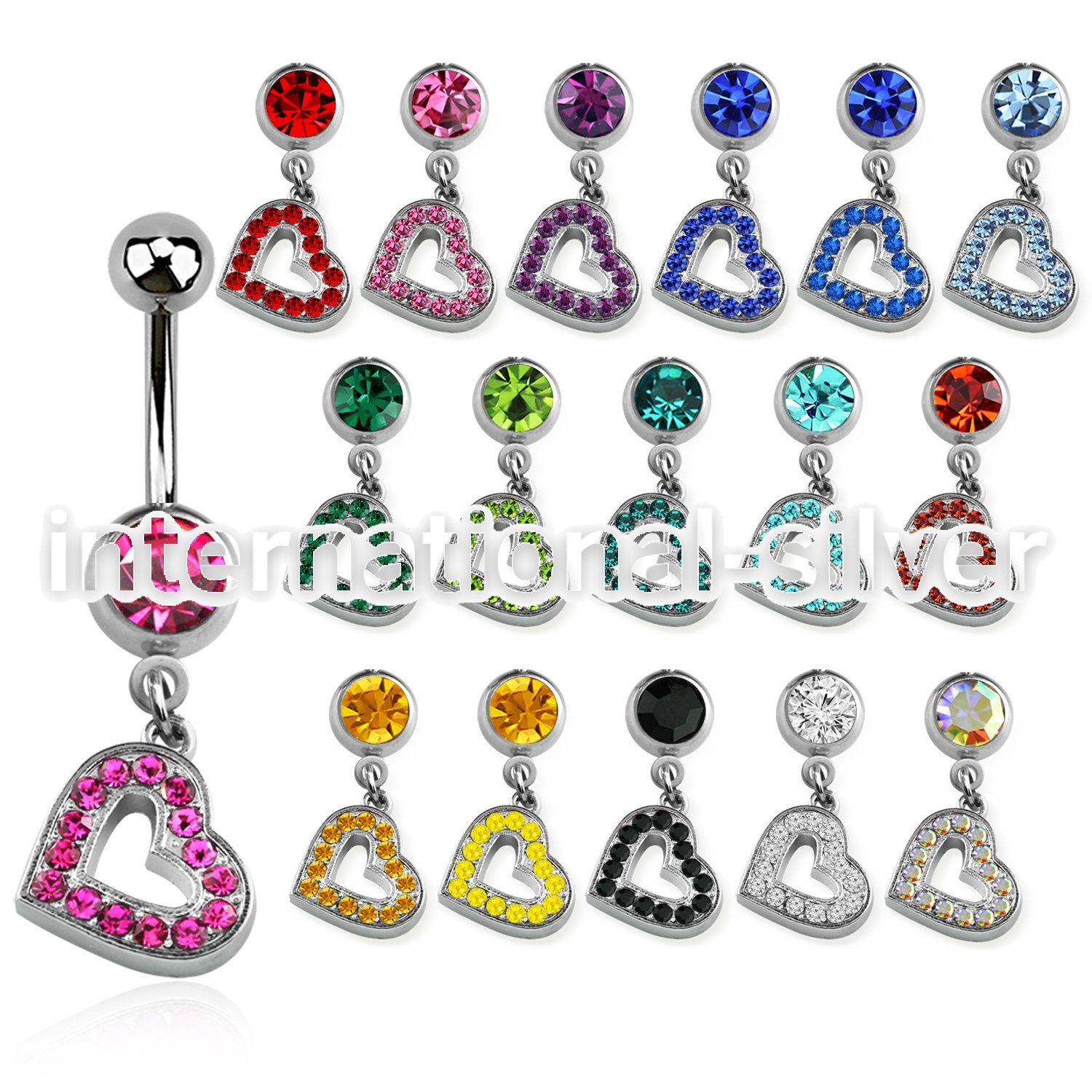 mcd402 belly rings surgical steel 316l belly button