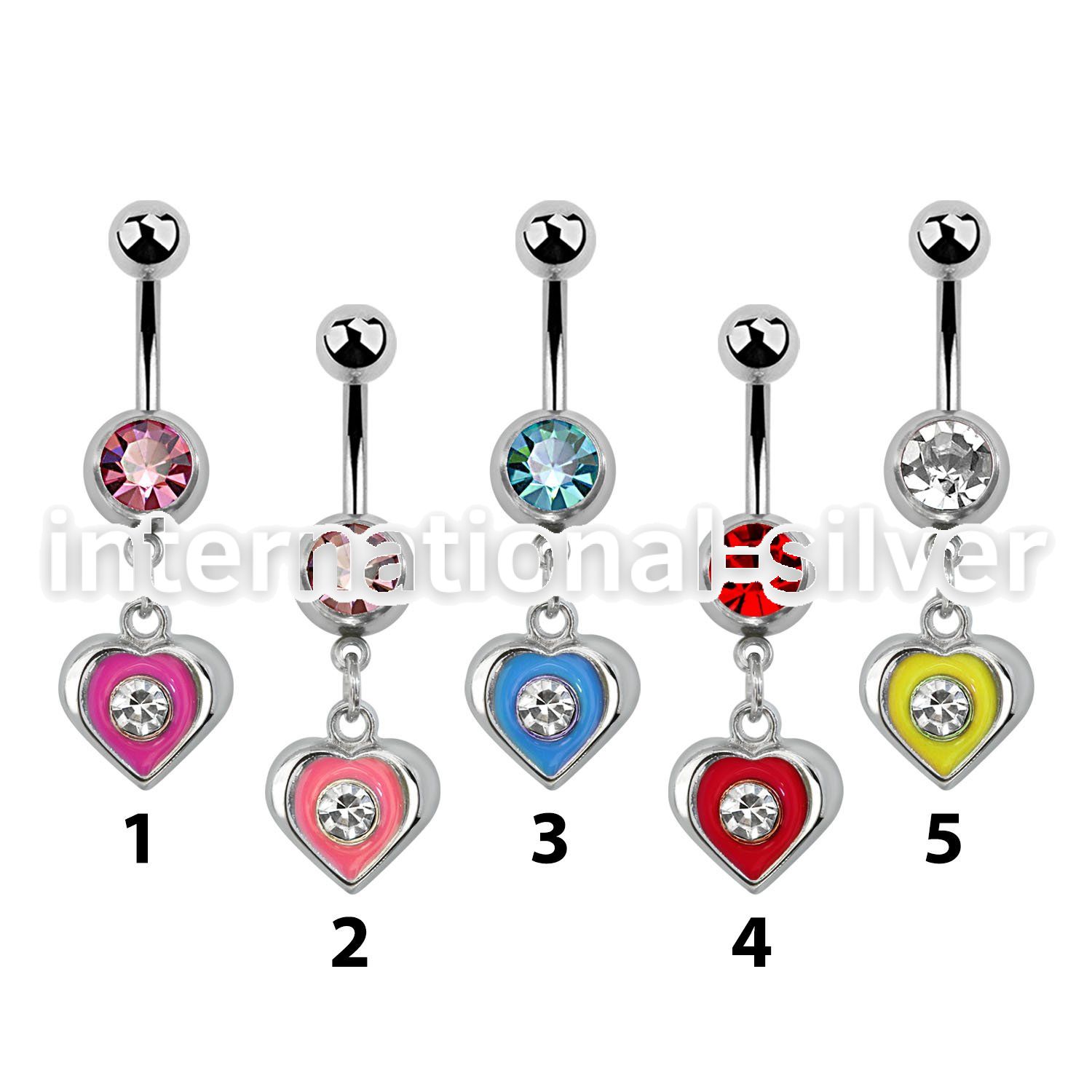 mcd408 belly rings surgical steel 316l belly button