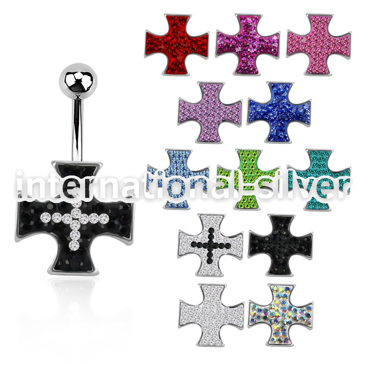 mcd419 belly rings surgical steel 316l belly button