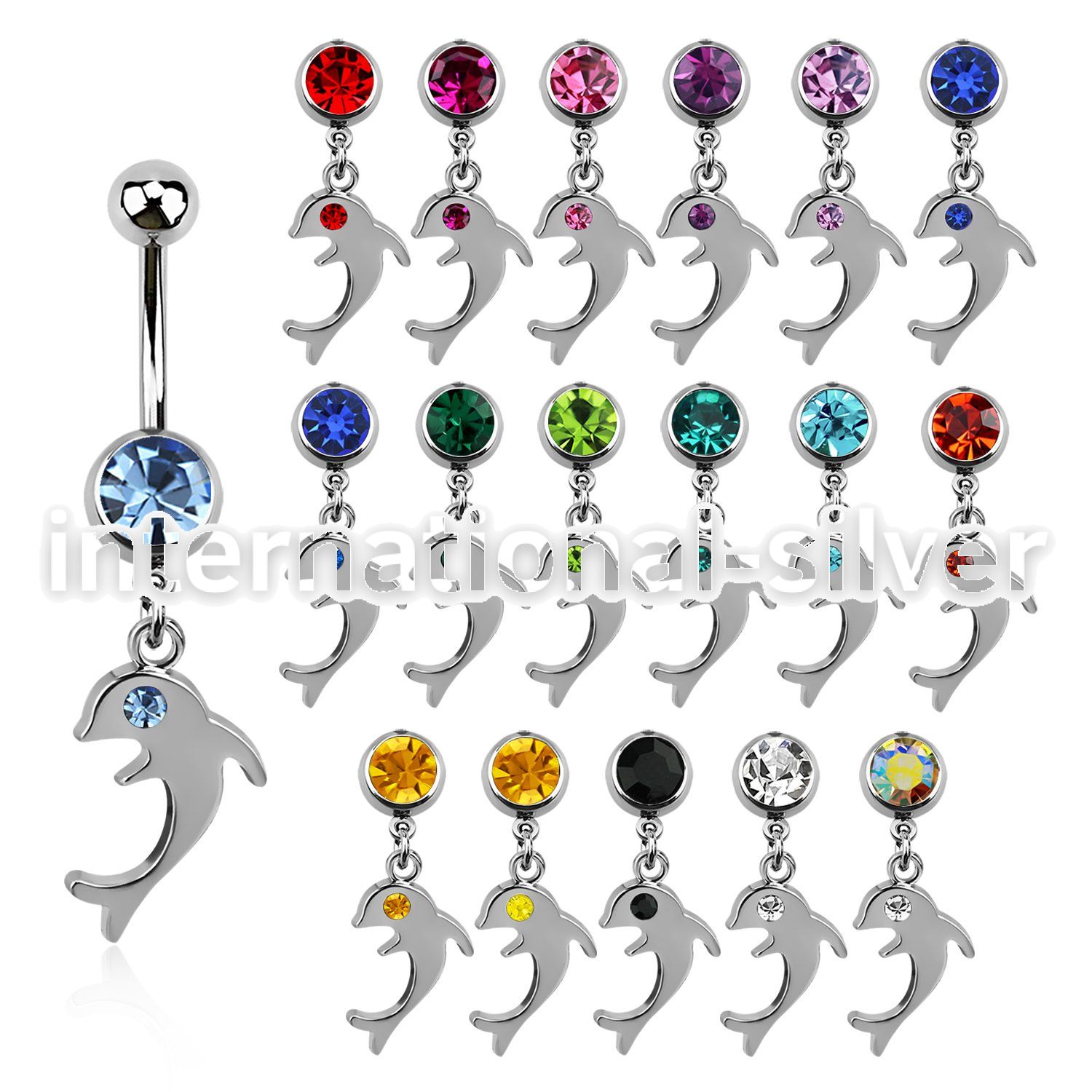 mcd446 belly rings surgical steel 316l belly button