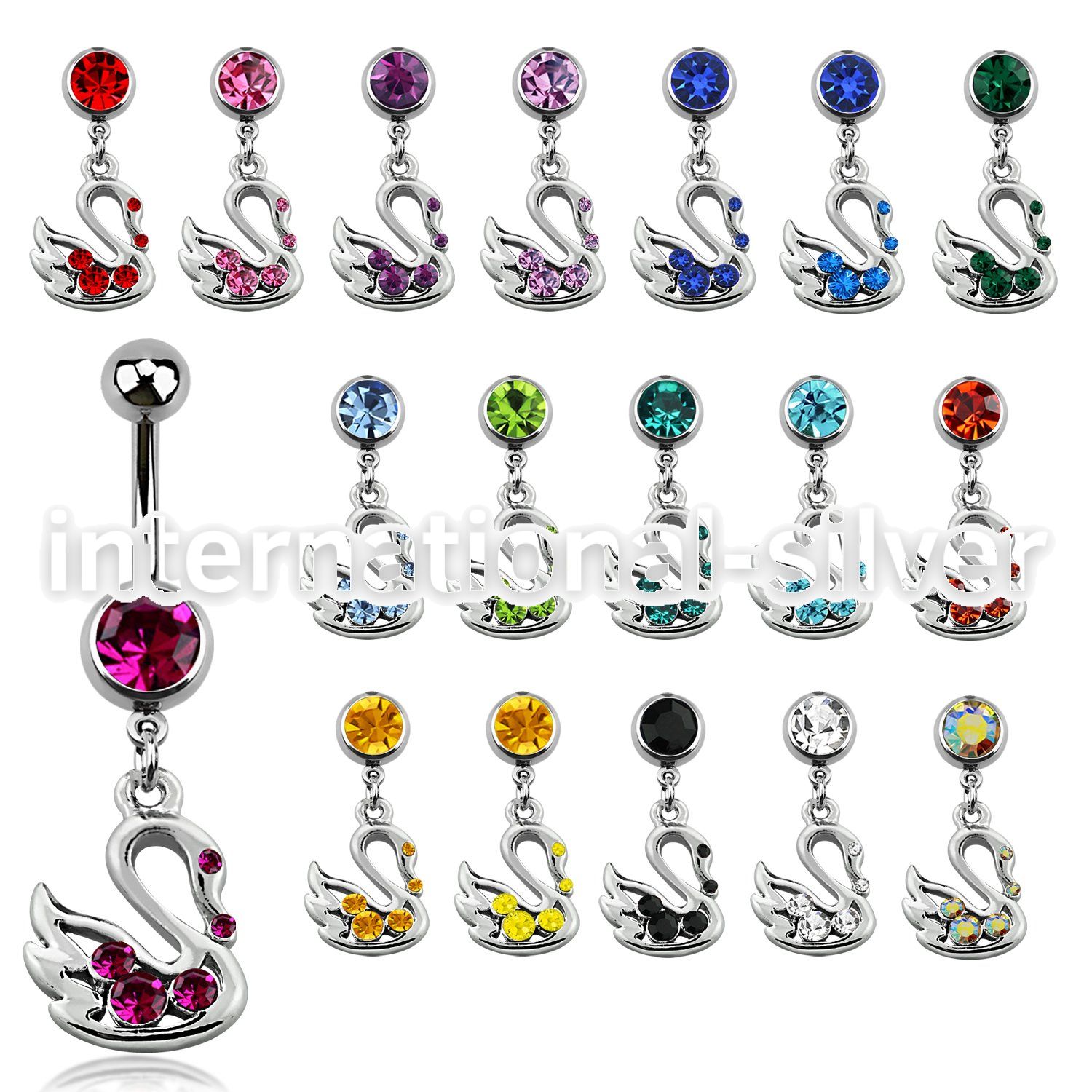 mcd472 belly rings surgical steel 316l belly button