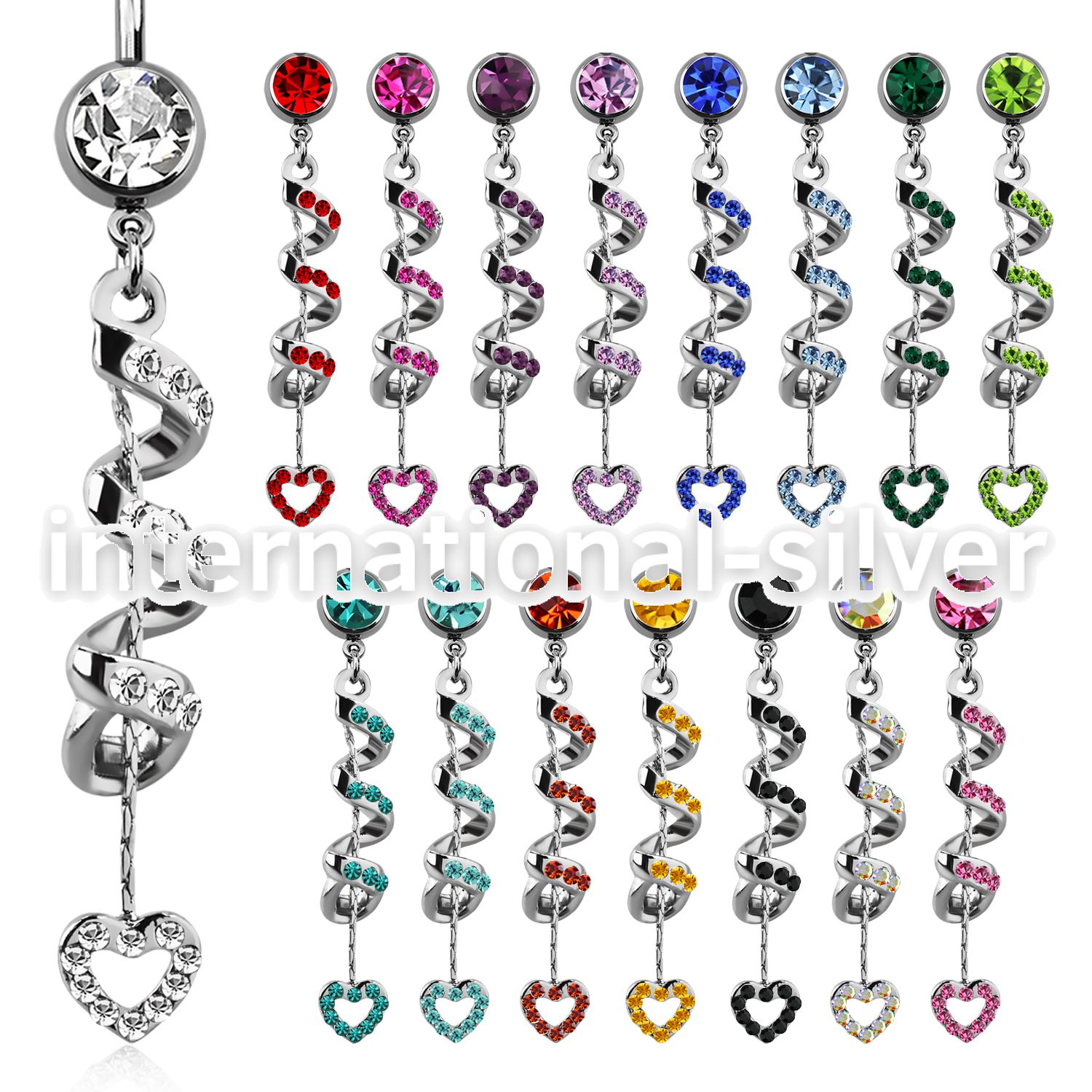 mcd477 belly rings surgical steel 316l belly button