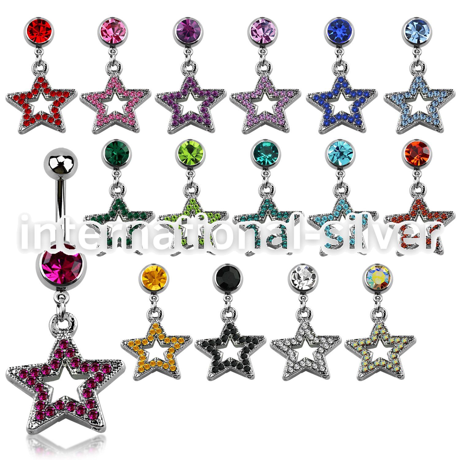 mcd488 belly rings surgical steel 316l belly button