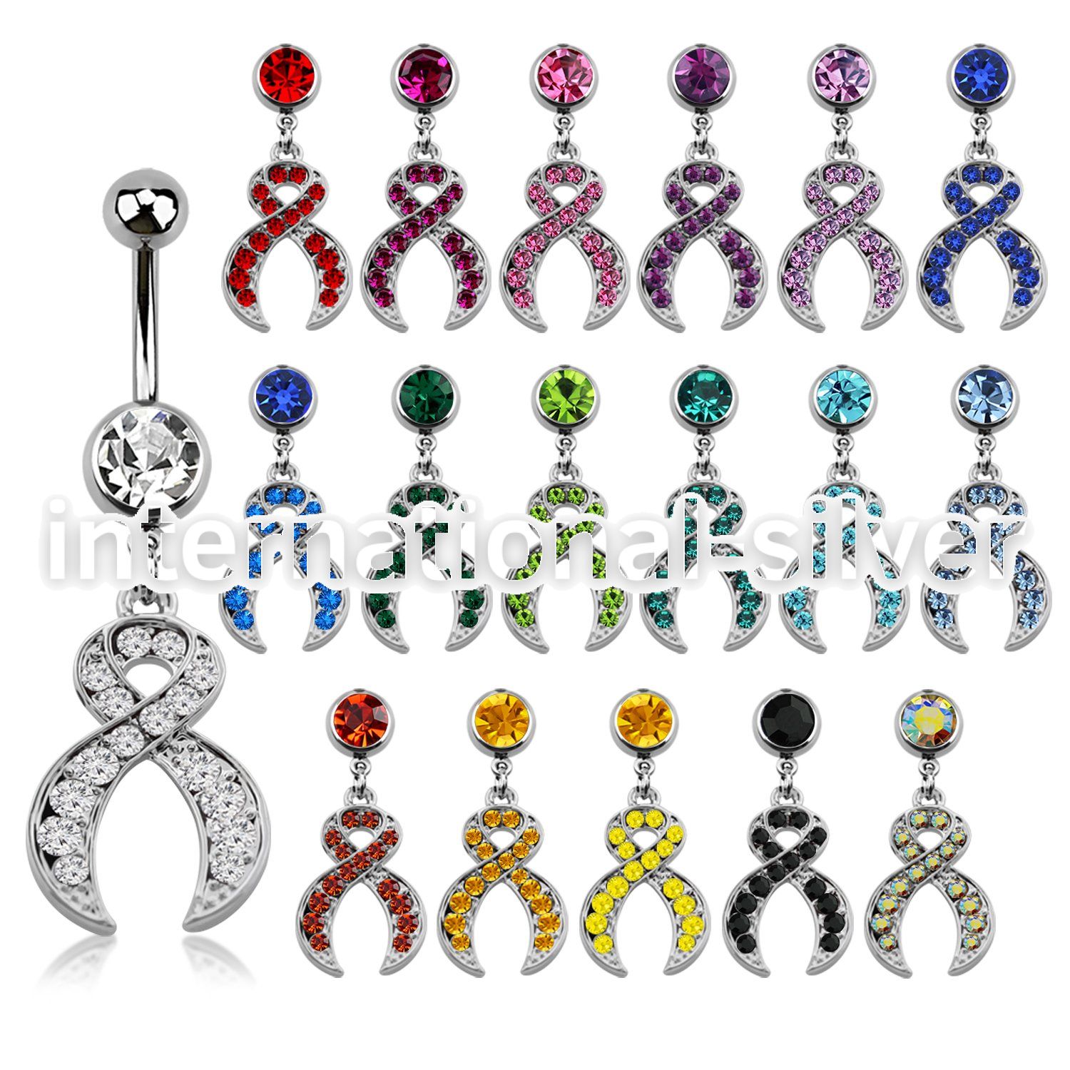 mcd496 belly rings surgical steel 316l belly button